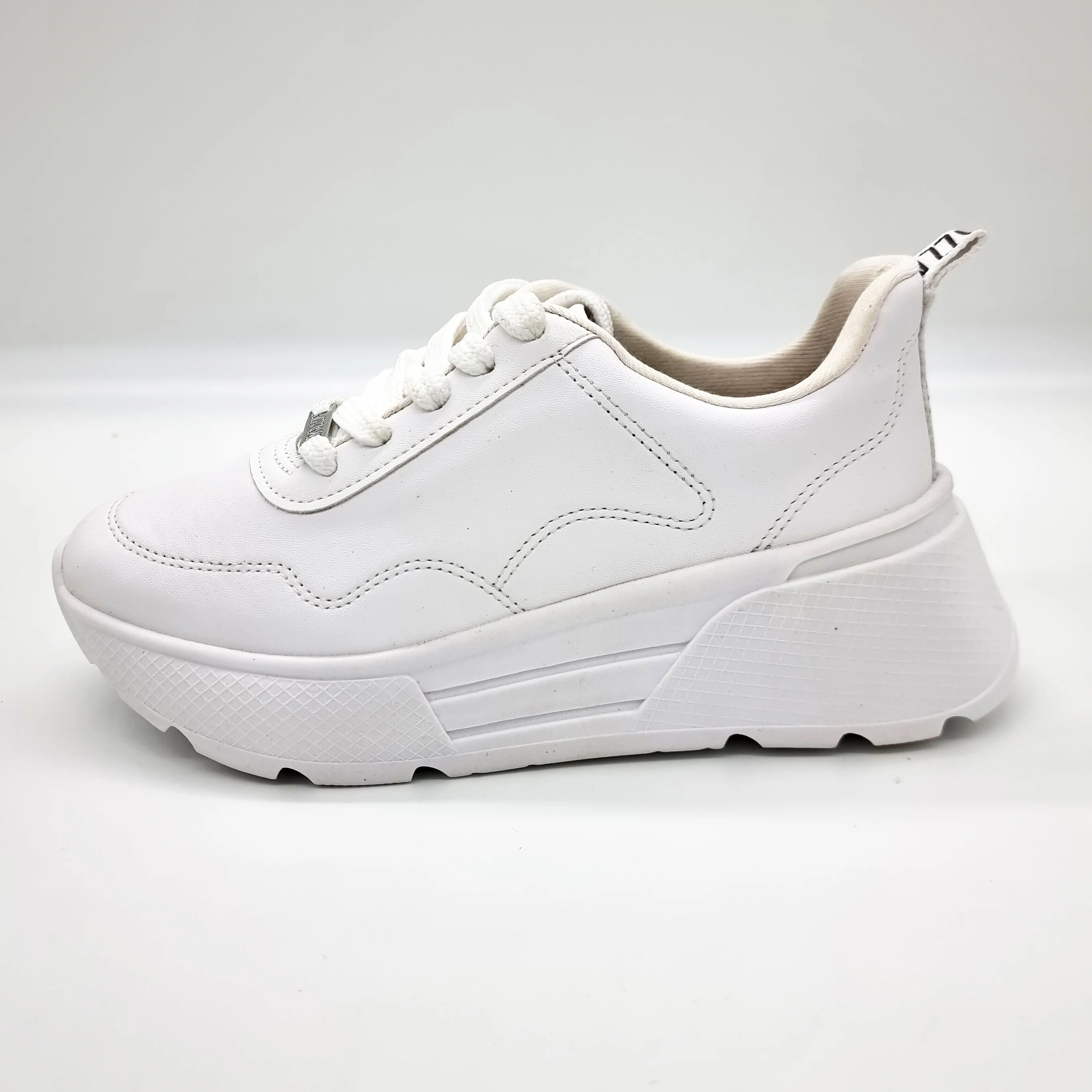 Vizzano 1408-100 Wedge Sole Sneaker in White - Image 9
