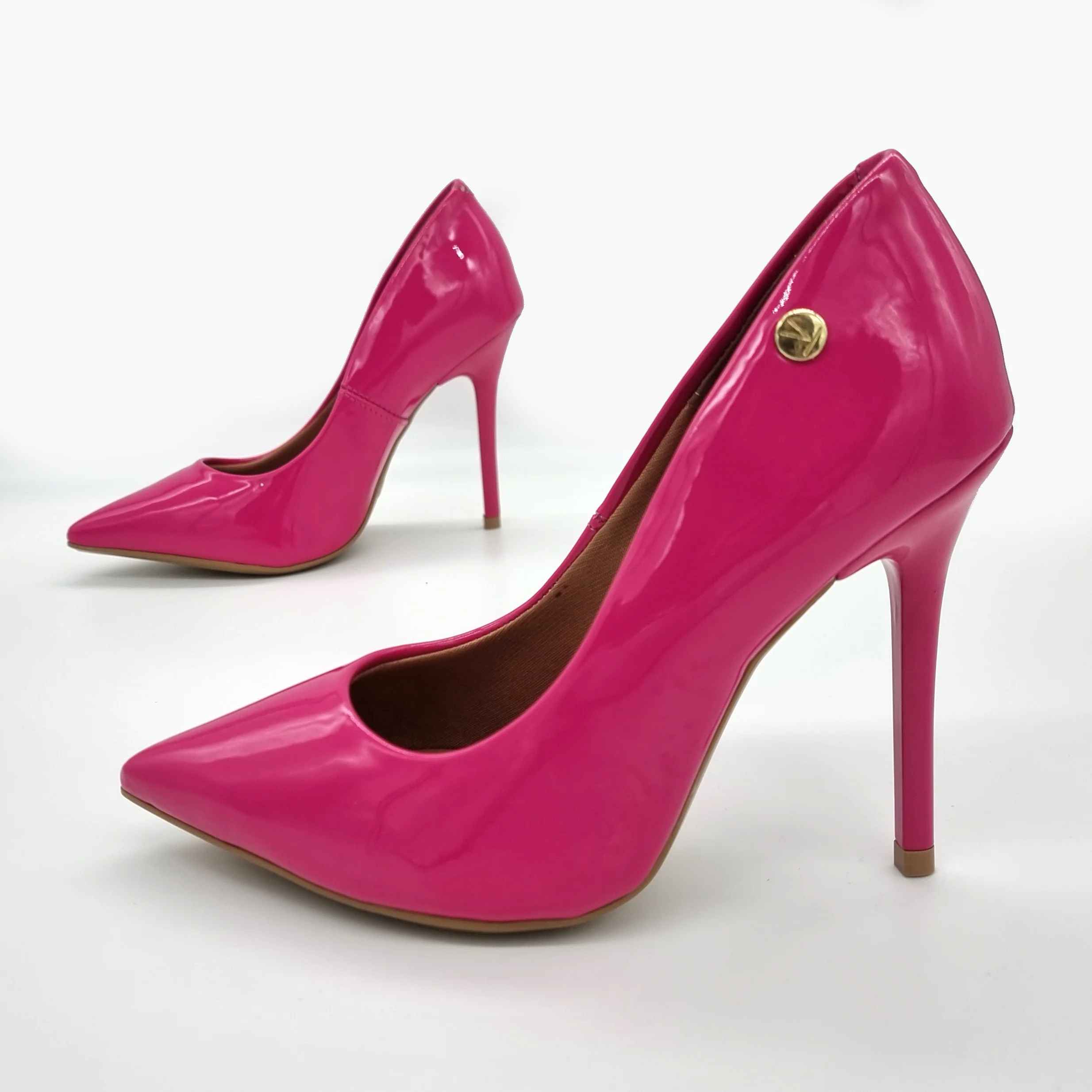Vizzano 1421-100 Pointy Toe Stiletto Pump in Pink Patent - Image 5