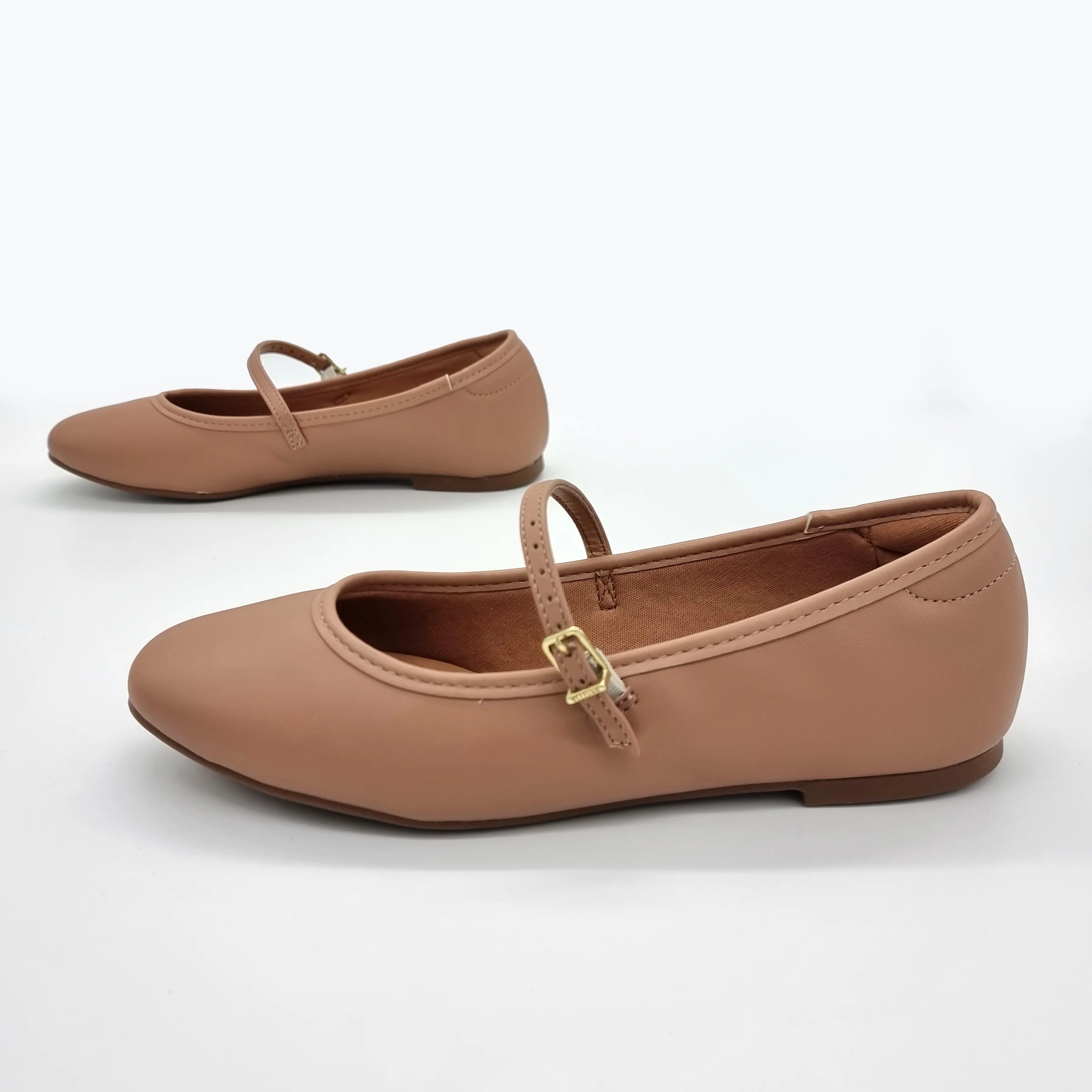 Vizzano 1432-101 Mary-Jane Flat in Nude - Image 3