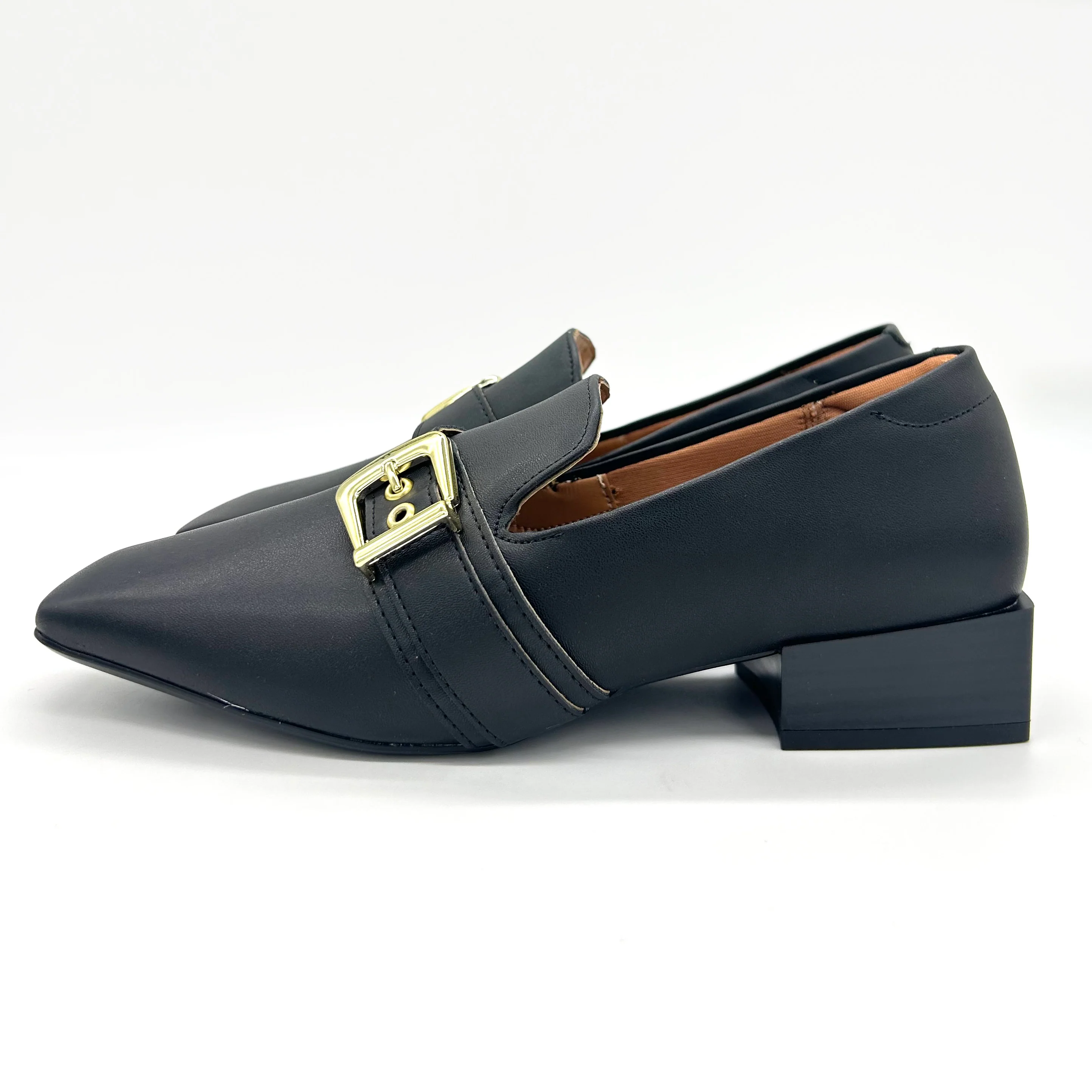 Vizzano 1445-102 Square Toe Loafer in Black Napa - Image 3