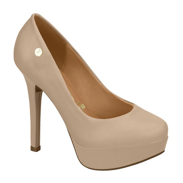 Vizzano 1830-501 Platform Pump in Beige Napa