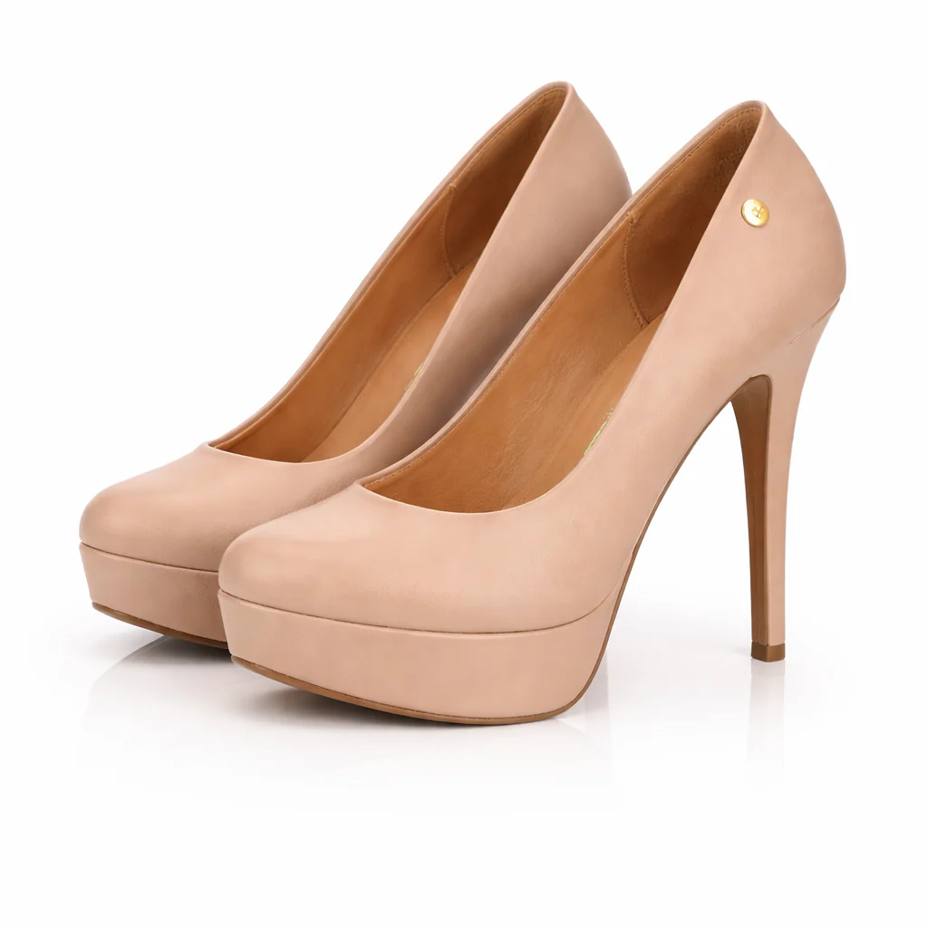 Vizzano 1830-501 Platform Pump in Beige Napa - Image 2