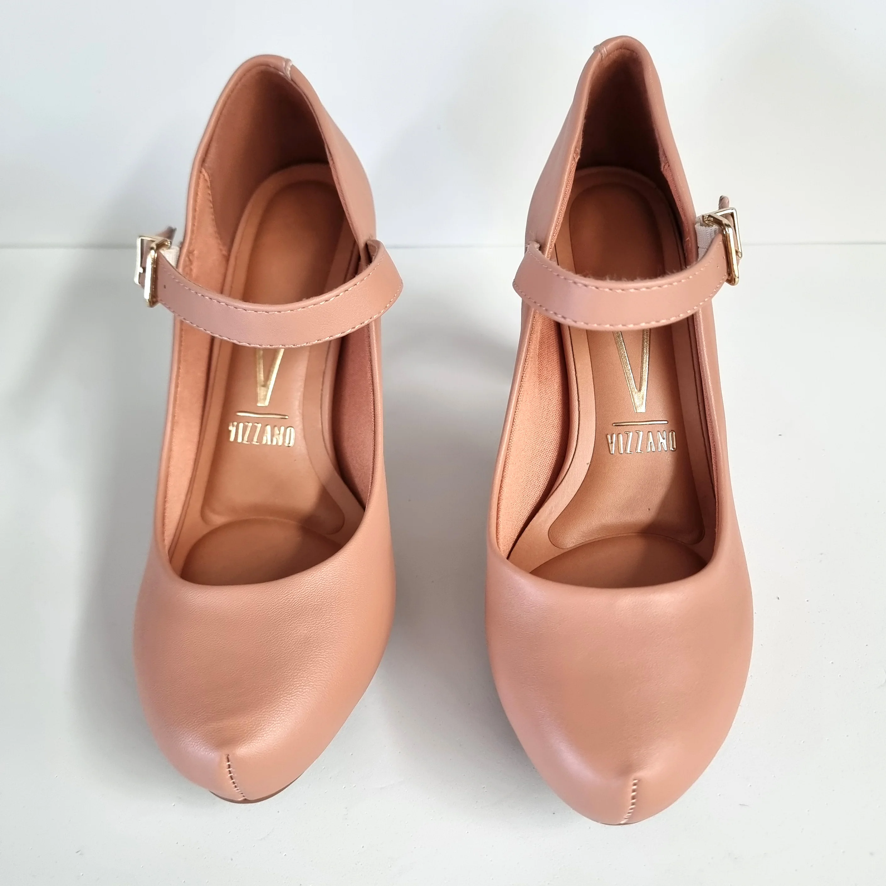 Vizzano 1840-318 Mary-Jane Pump in Nude Napa - Image 4
