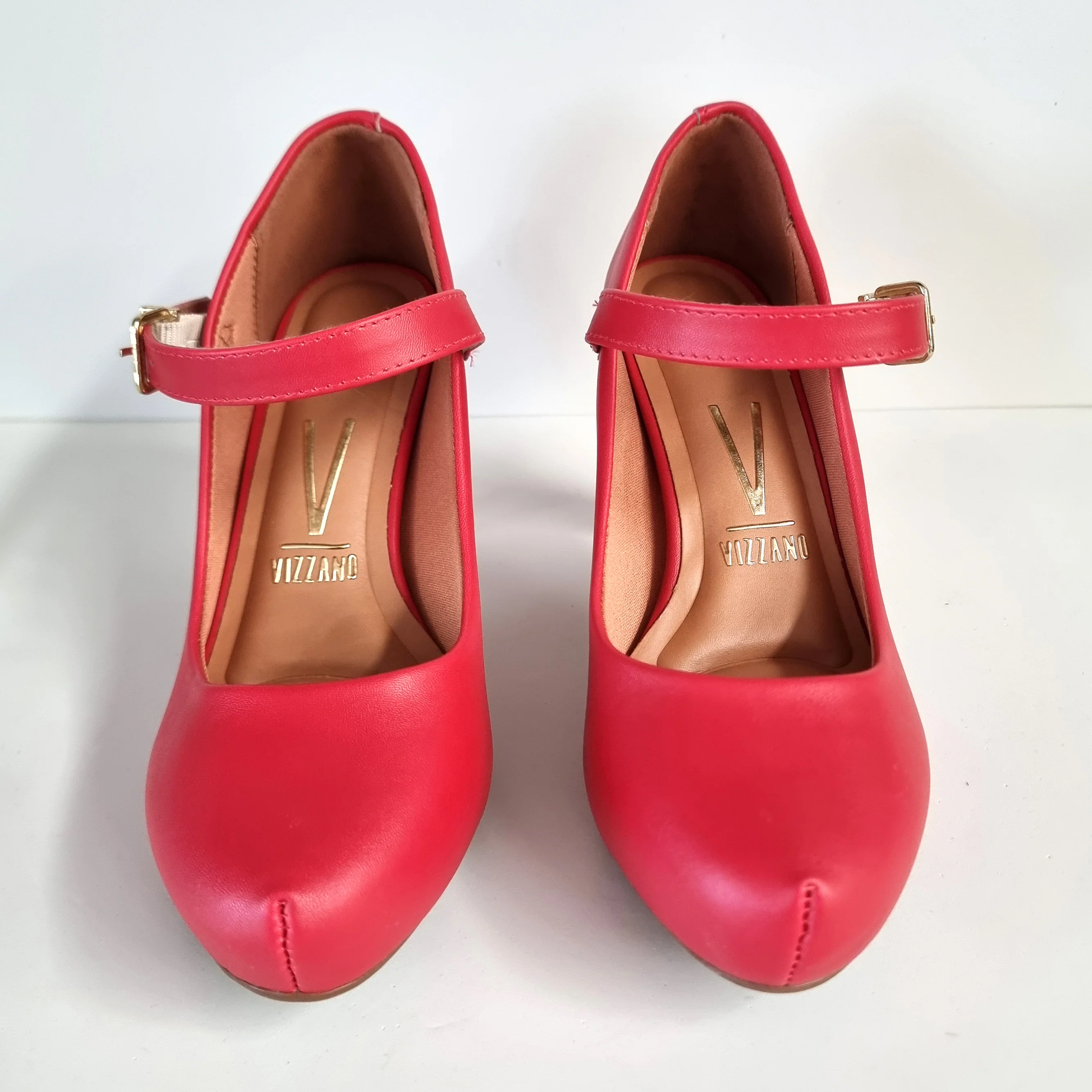 Vizzano 1840-318 Mary-Jane Pump in Red Napa - Image 3