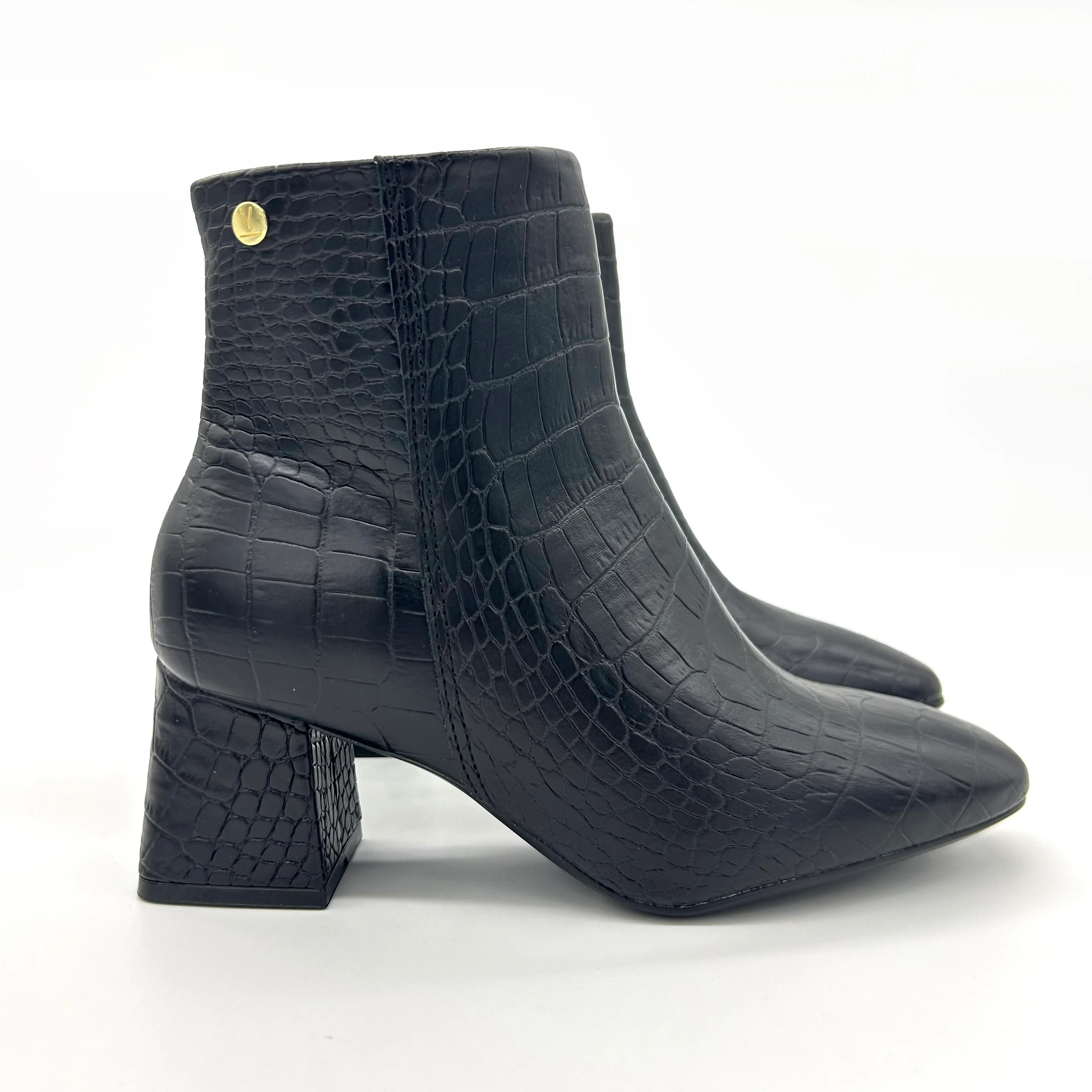 Vizzano 3098-100 Block Heel Boot in Black Croc - Image 2