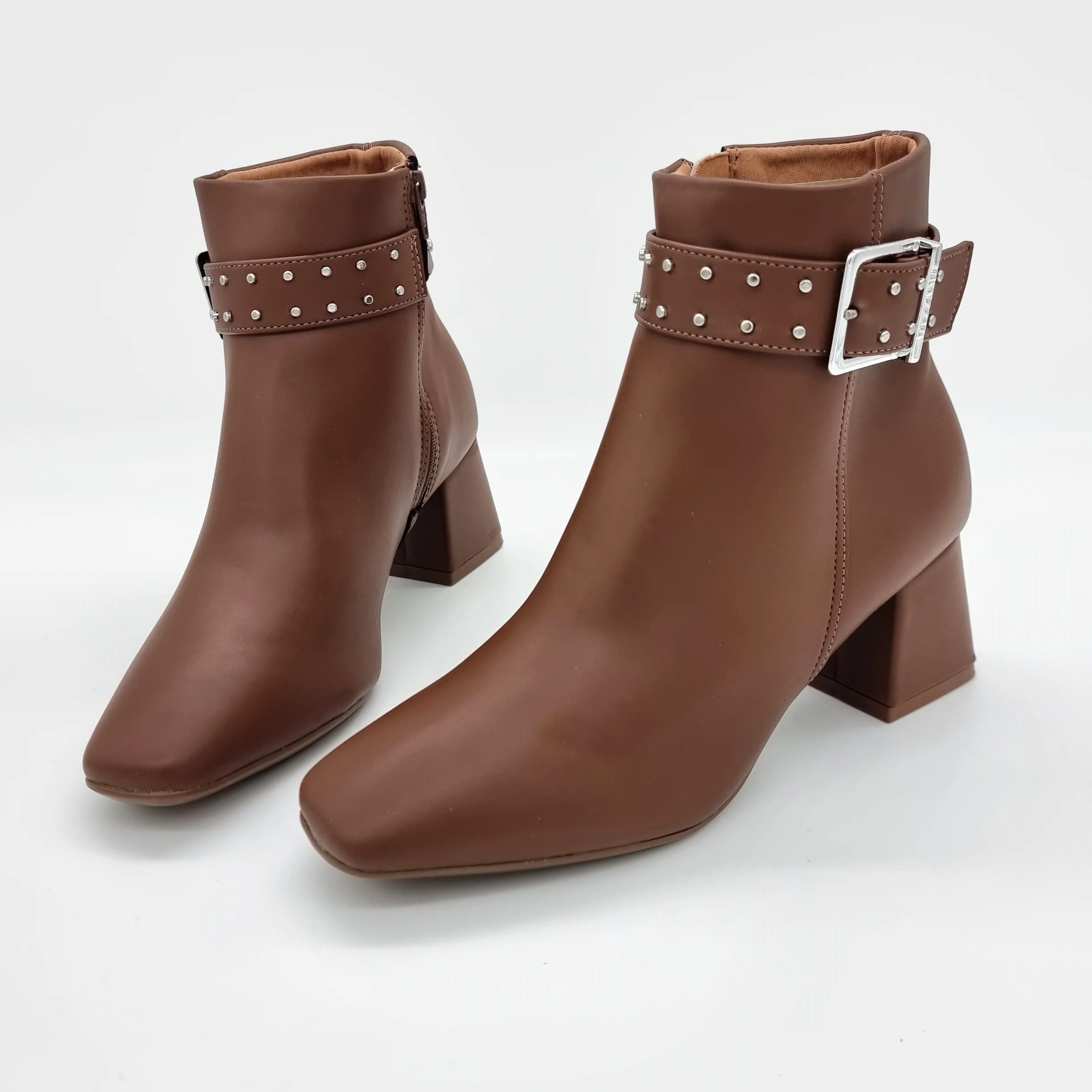 Vizzano 3098-103 Block Heel Boot in Cinnamon Napa - Image 7