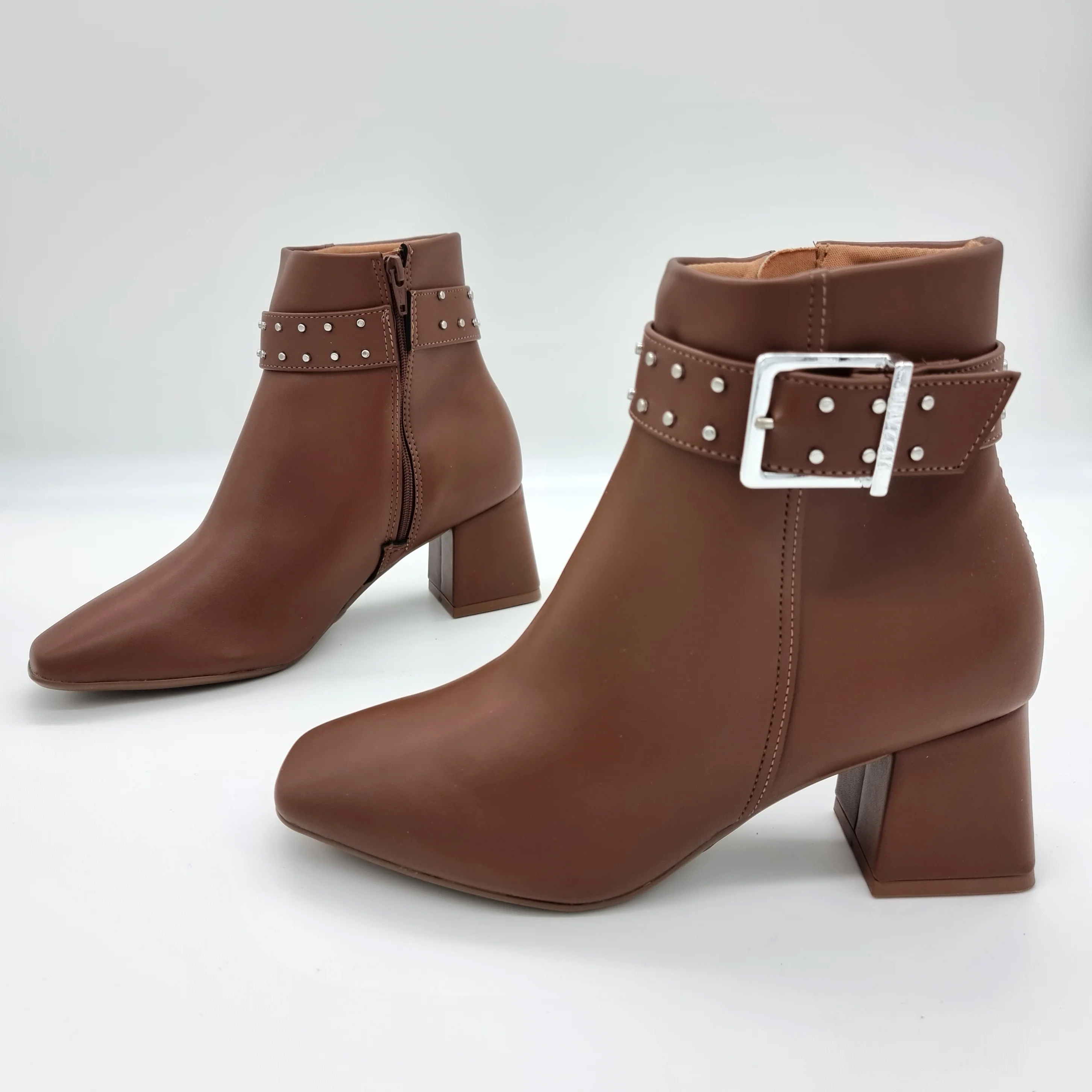 Vizzano 3098-103 Block Heel Boot in Cinnamon Napa - Image 8