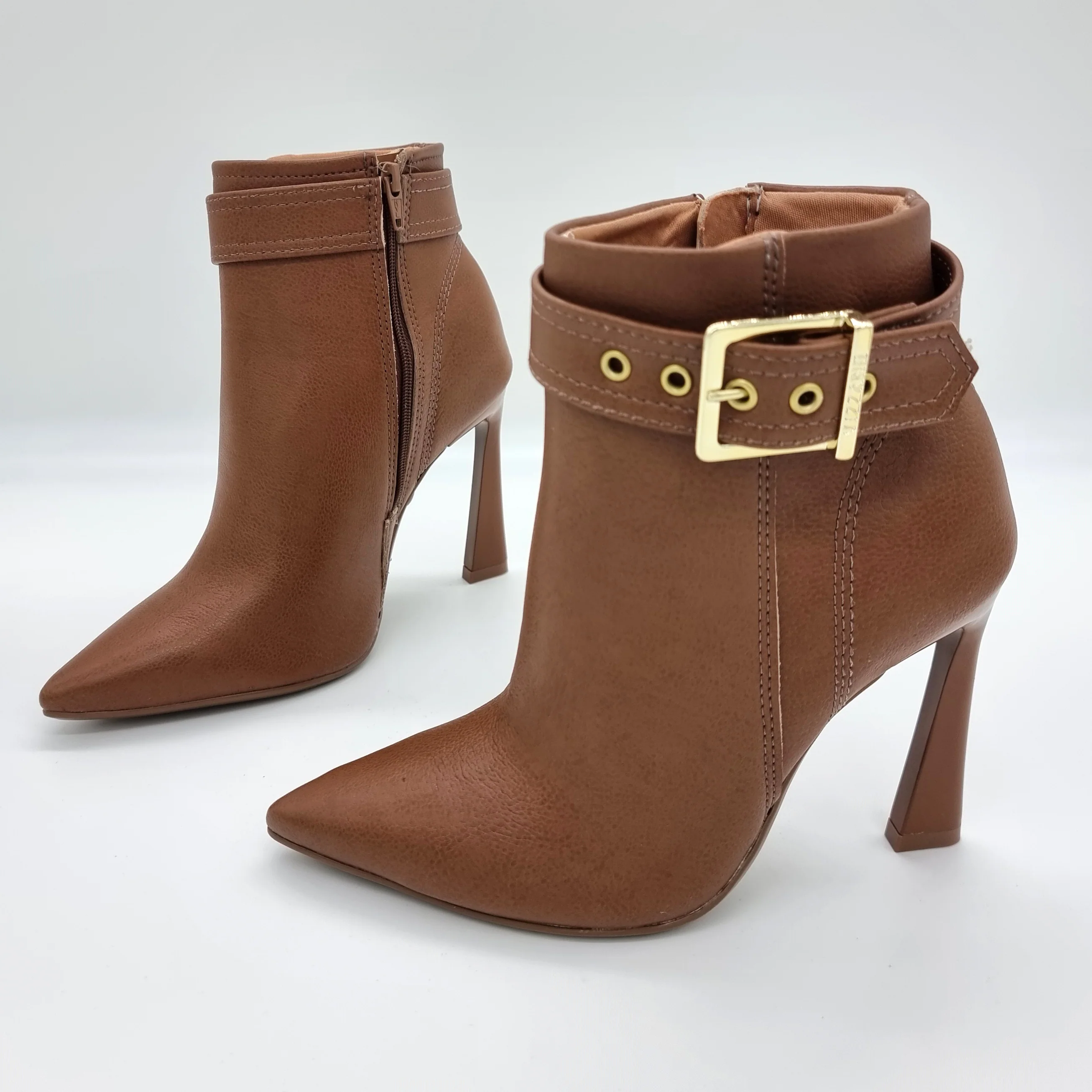 Vizzano 3102-101 High Heel Boot in Caramel Napa - Image 3