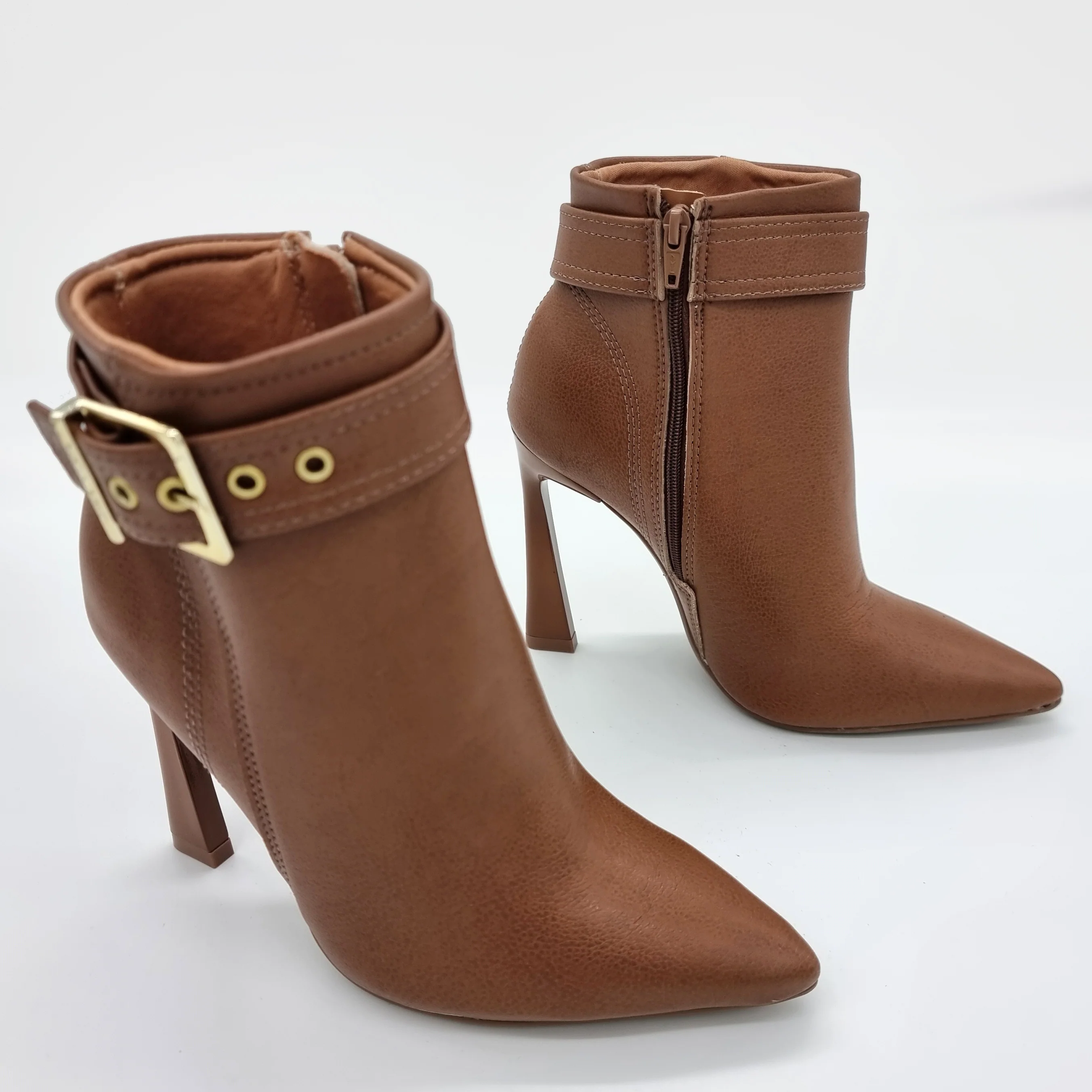 Vizzano 3102-101 High Heel Boot in Caramel Napa - Image 5