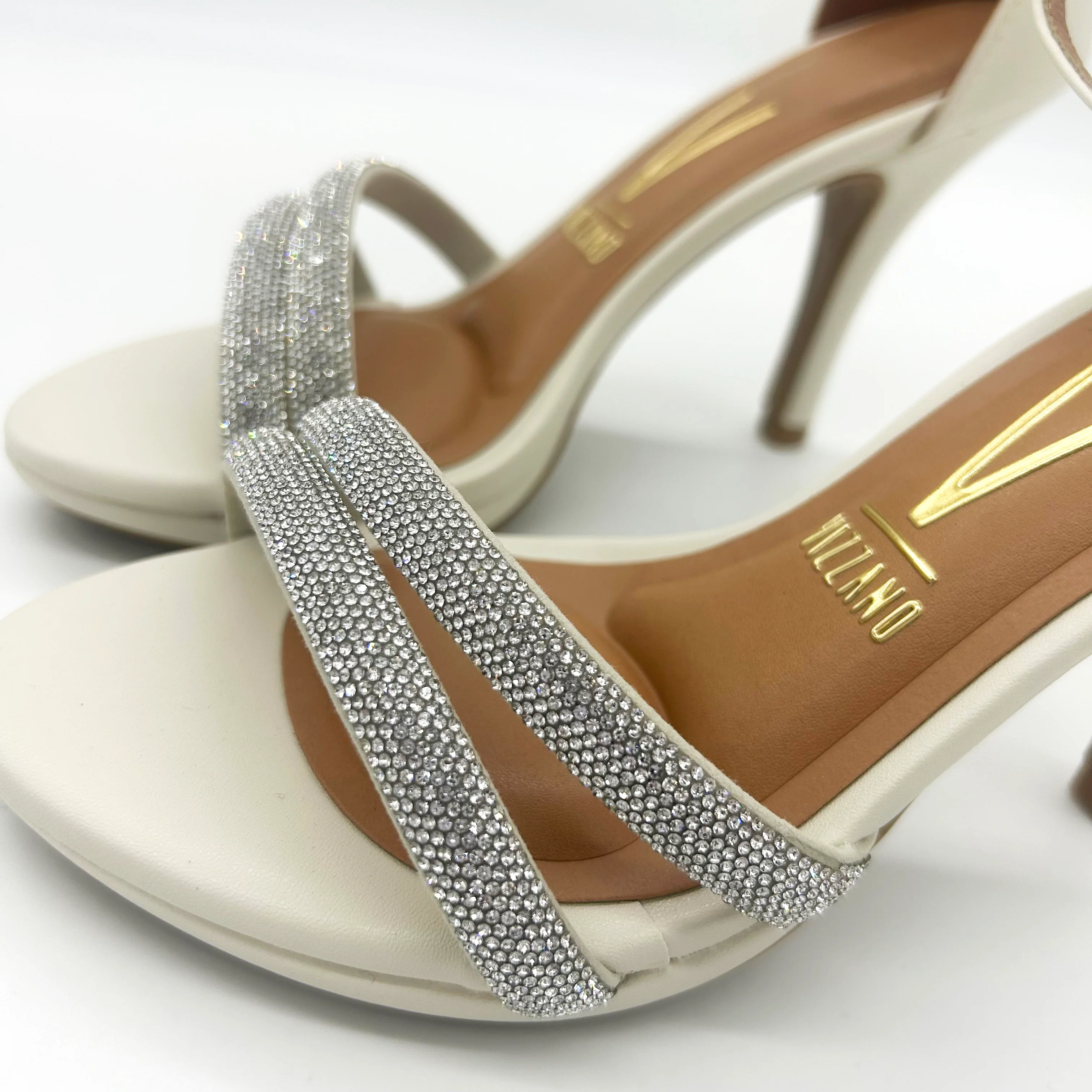 Vizzano 6210-1037 High Heel Evening Sandal in Off White - Image 2