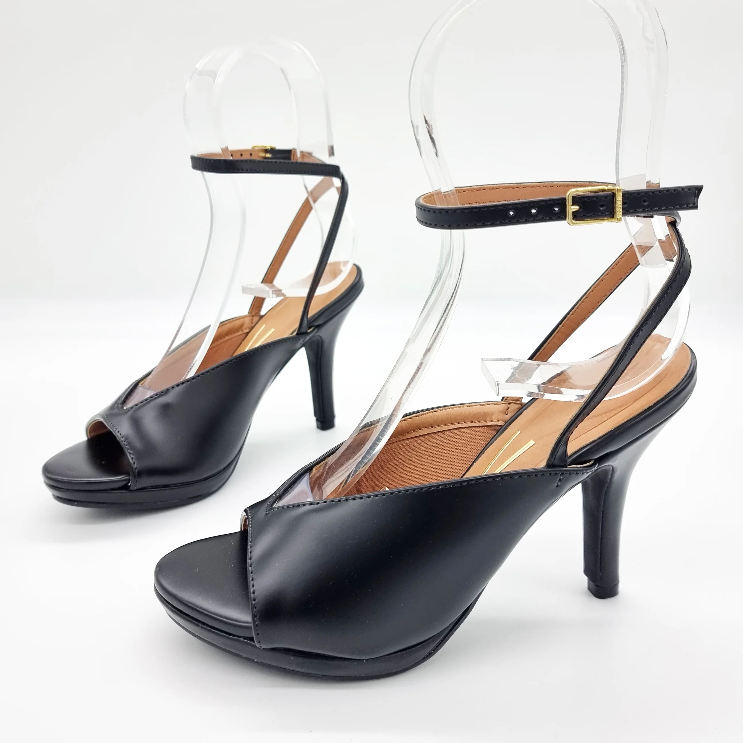 Vizzano 6210-1041 Strappy Peeptoe Pump in Black Napa - Image 2