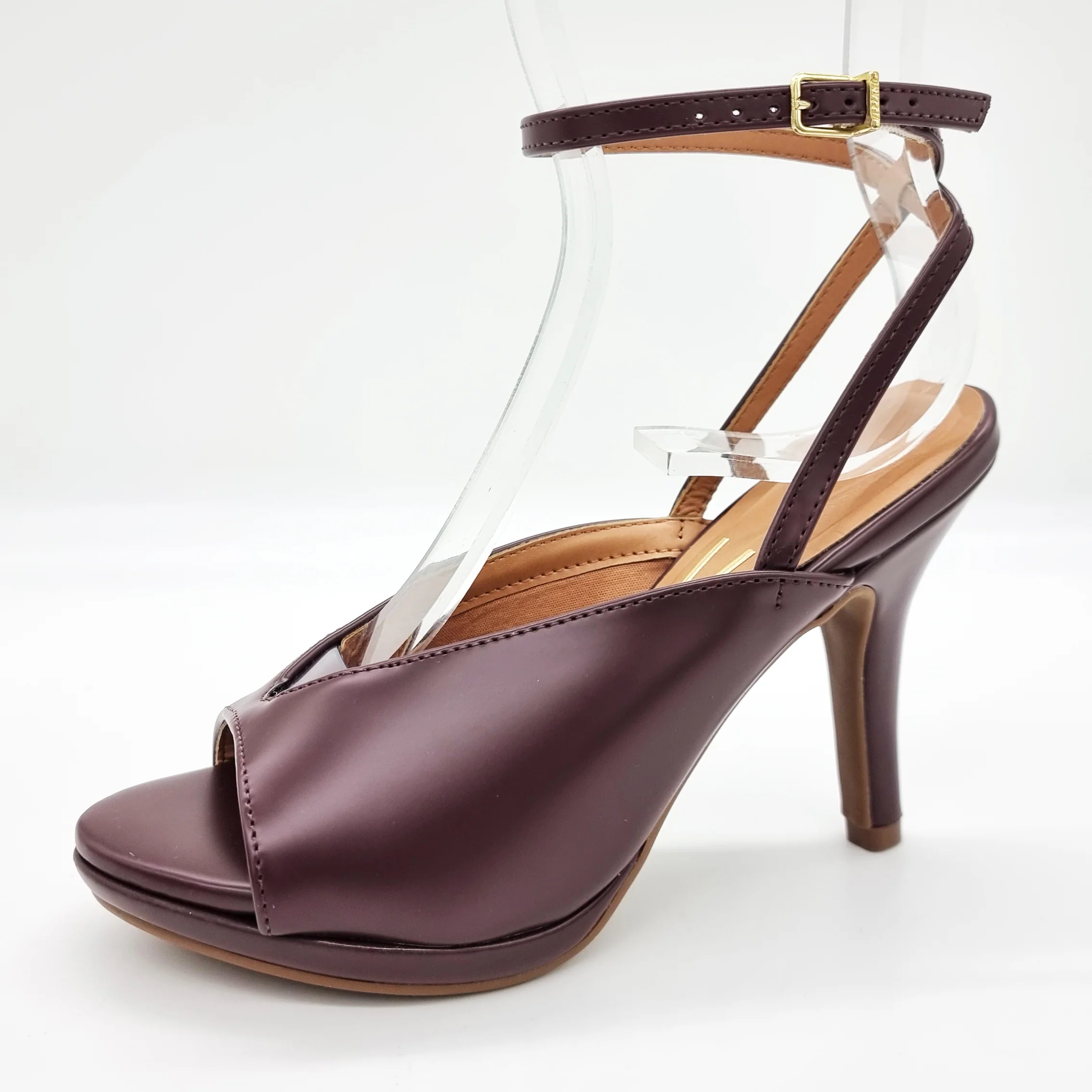 Vizzano 6210-1041 Strappy Peeptoe Pump in Burgundy Napa - Image 5