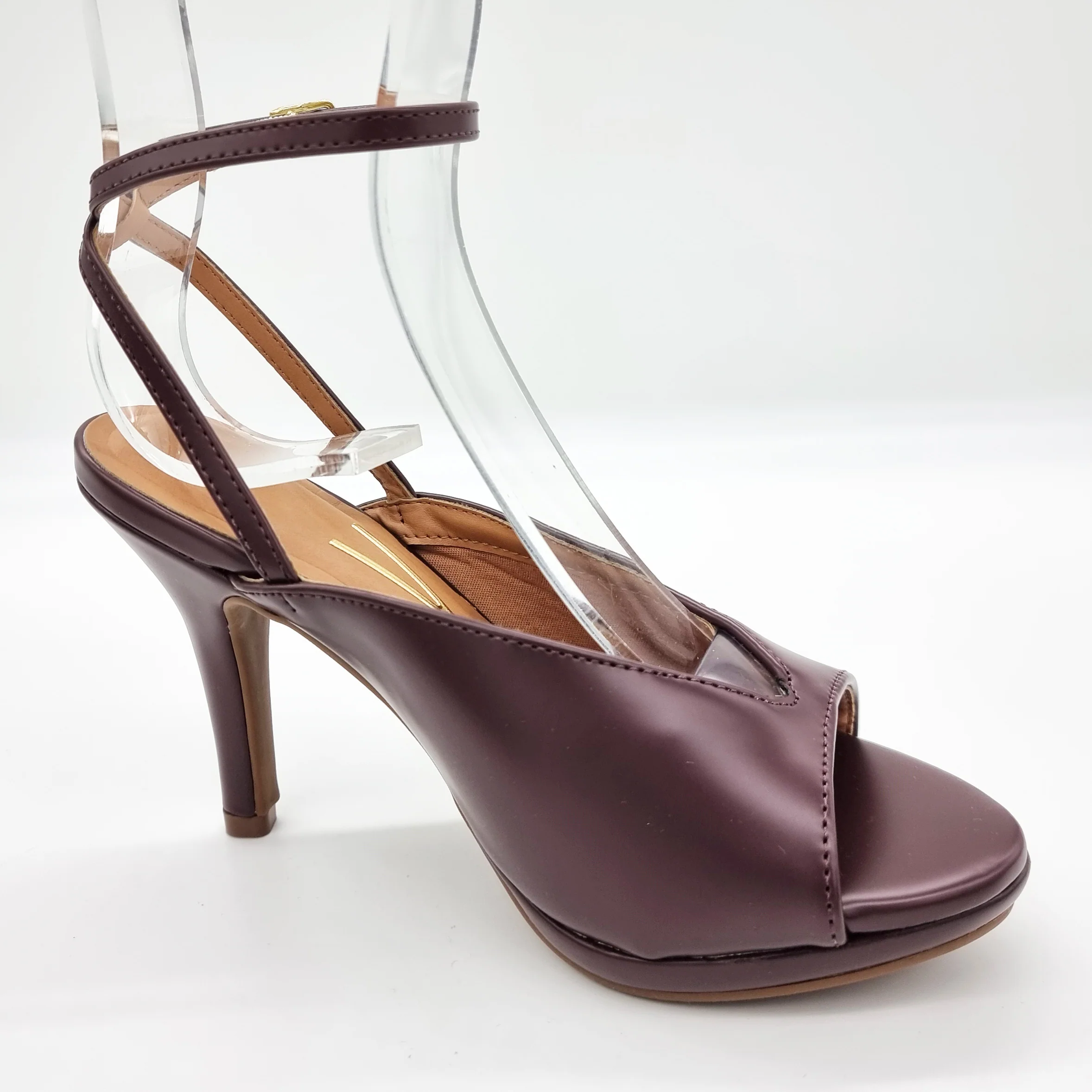 Vizzano 6210-1041 Strappy Peeptoe Pump in Burgundy Napa - Image 6