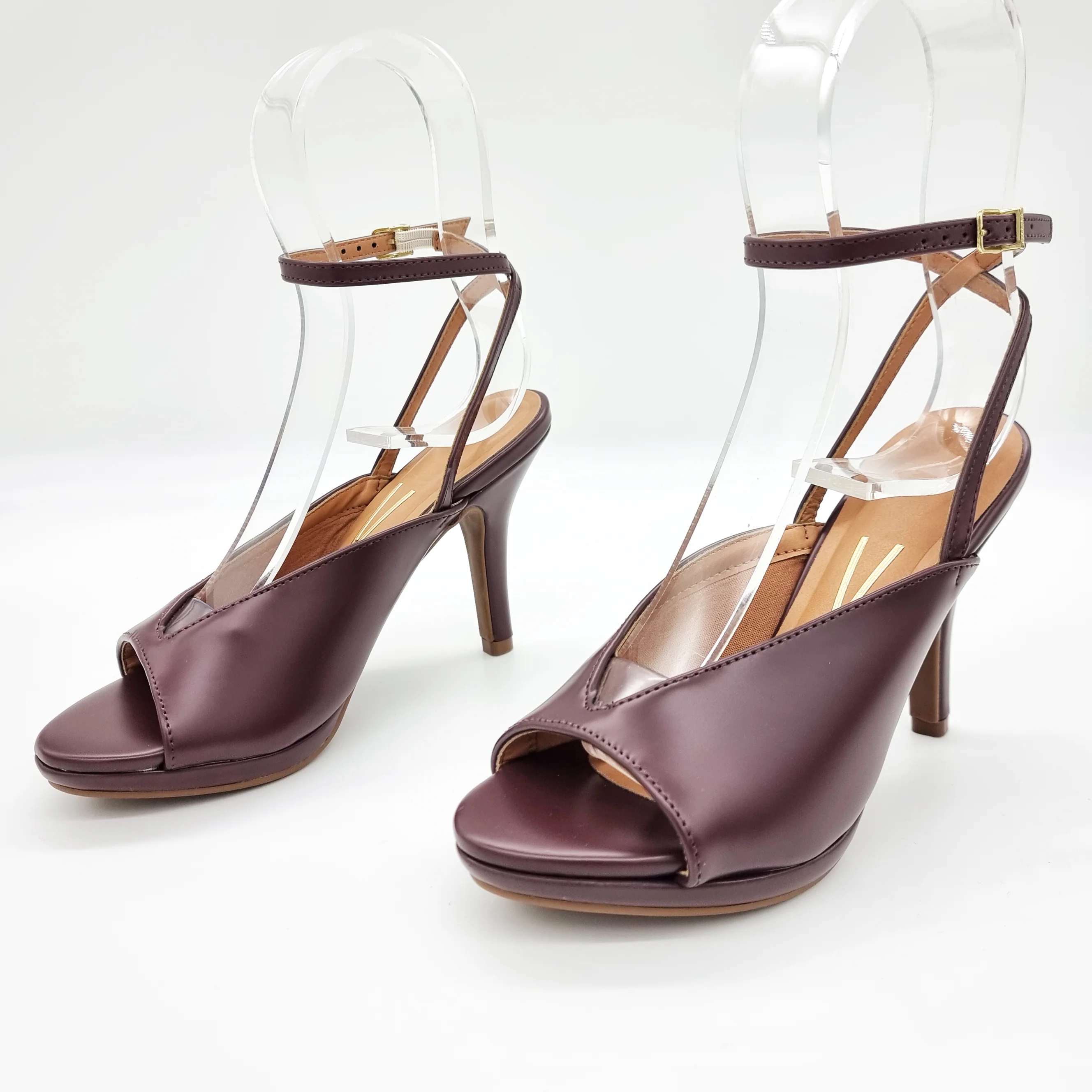 Vizzano 6210-1041 Strappy Peeptoe Pump in Burgundy Napa - Image 7