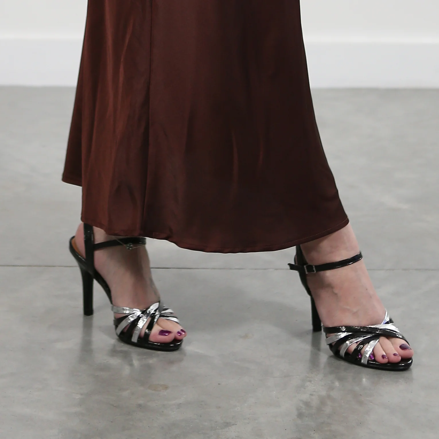 Vizzano 6249-493 High Heel Sandal in Black/Silver - Image 8