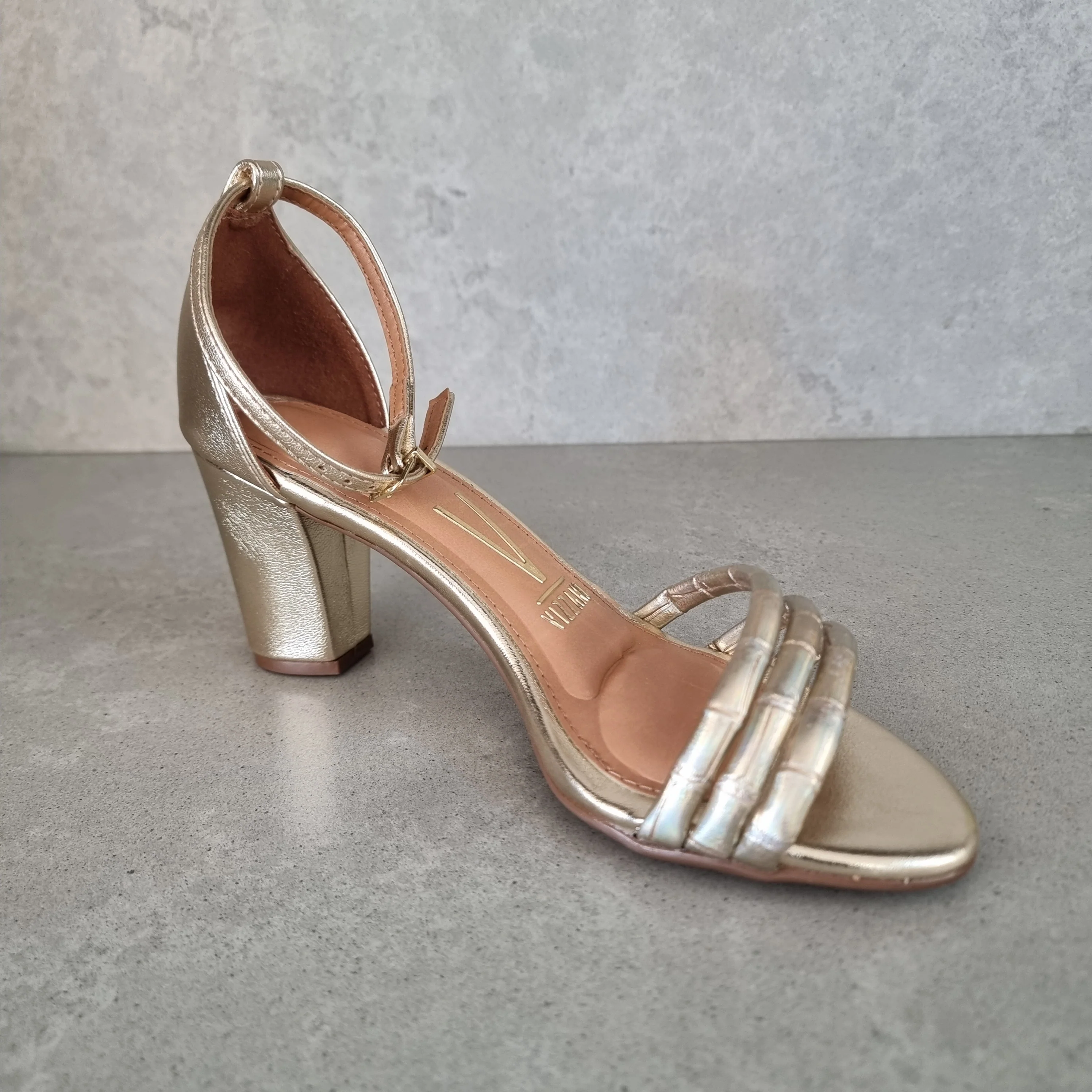 Vizzano 6262-1207 Block Heel Sandal in Golden - Image 4