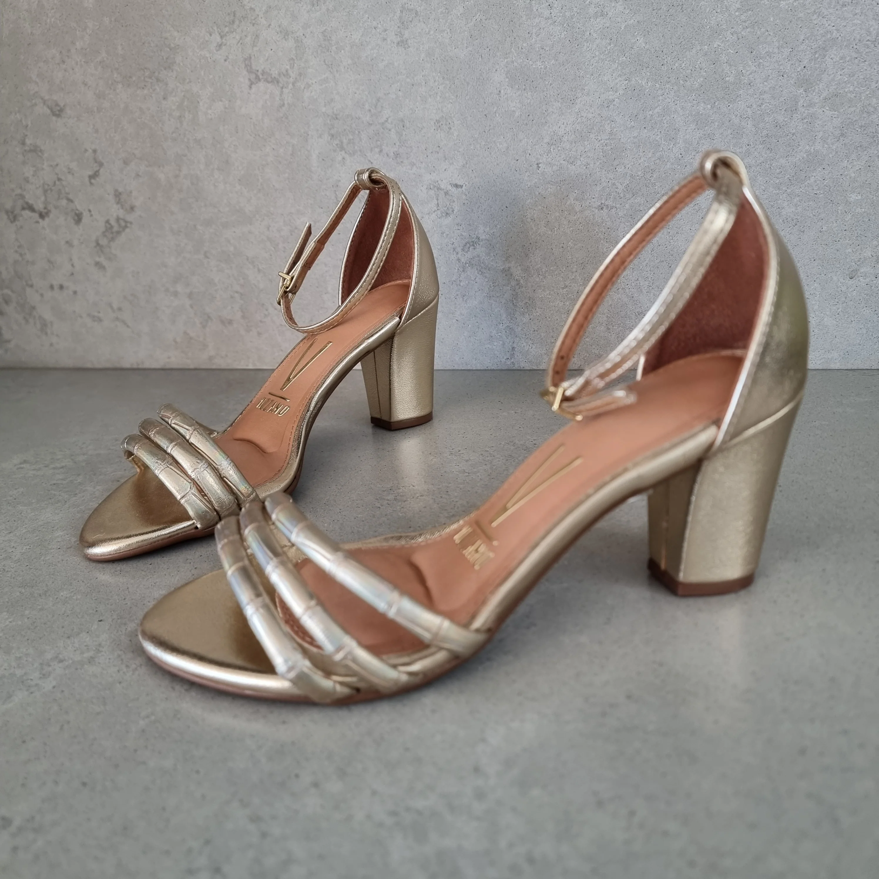 Vizzano 6262-1207 Block Heel Sandal in Golden - Image 6