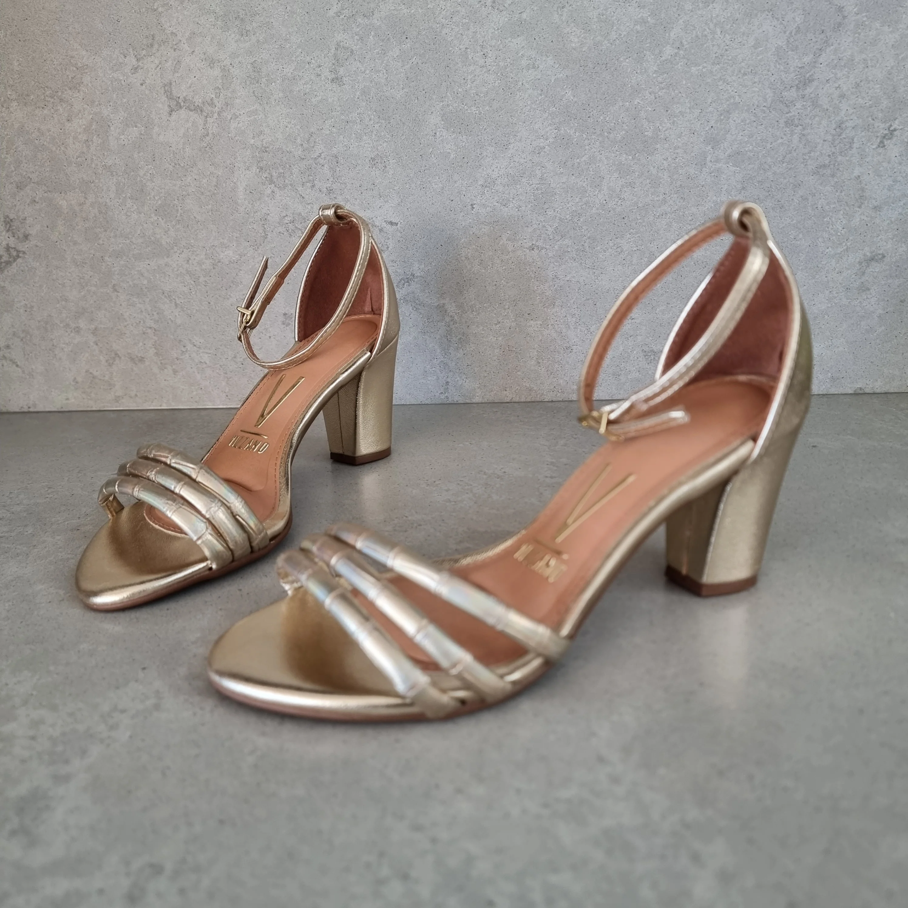 Vizzano 6262-1207 Block Heel Sandal in Golden - Image 7