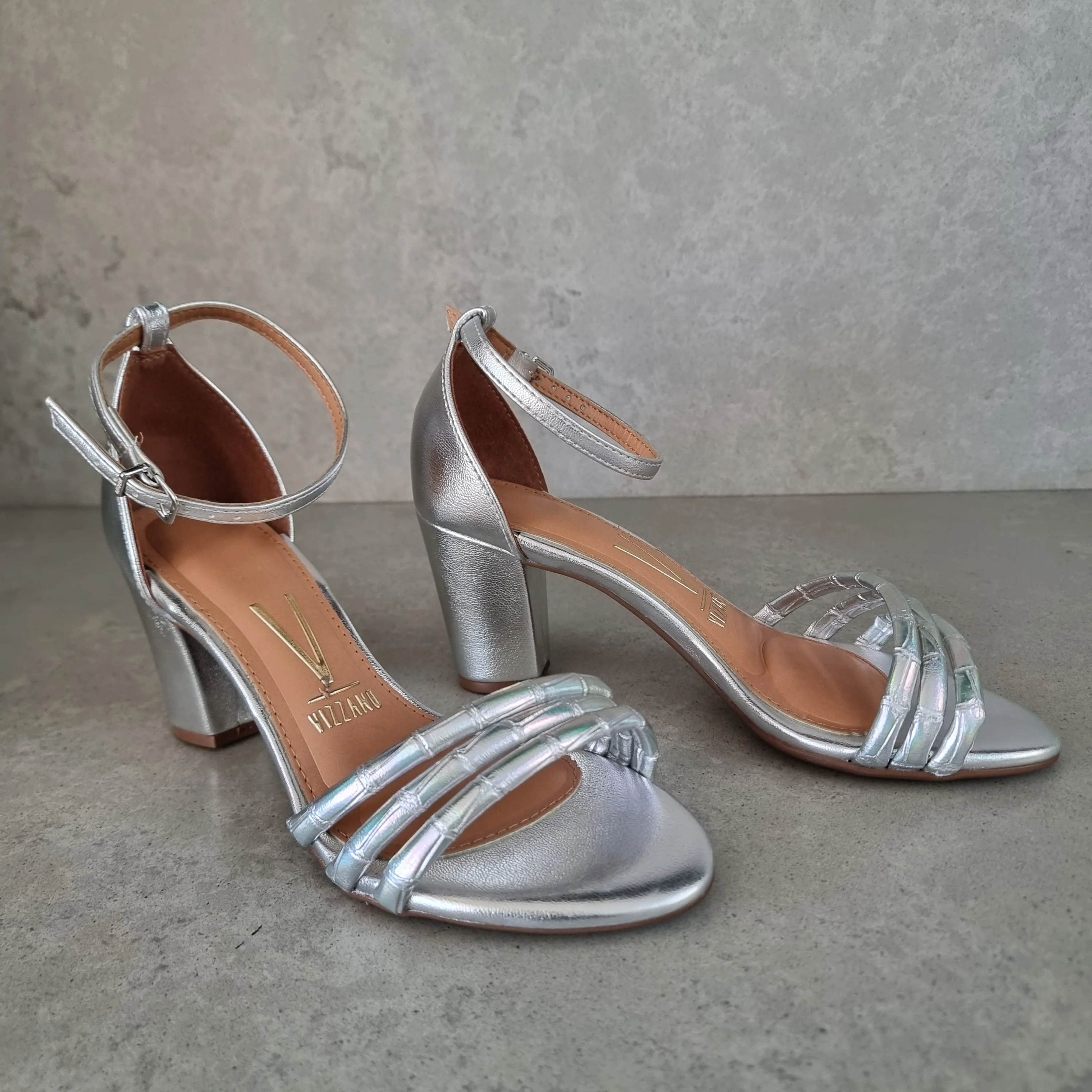 Vizzano 6262-1207 Block Heel Sandal in Silver - Image 2