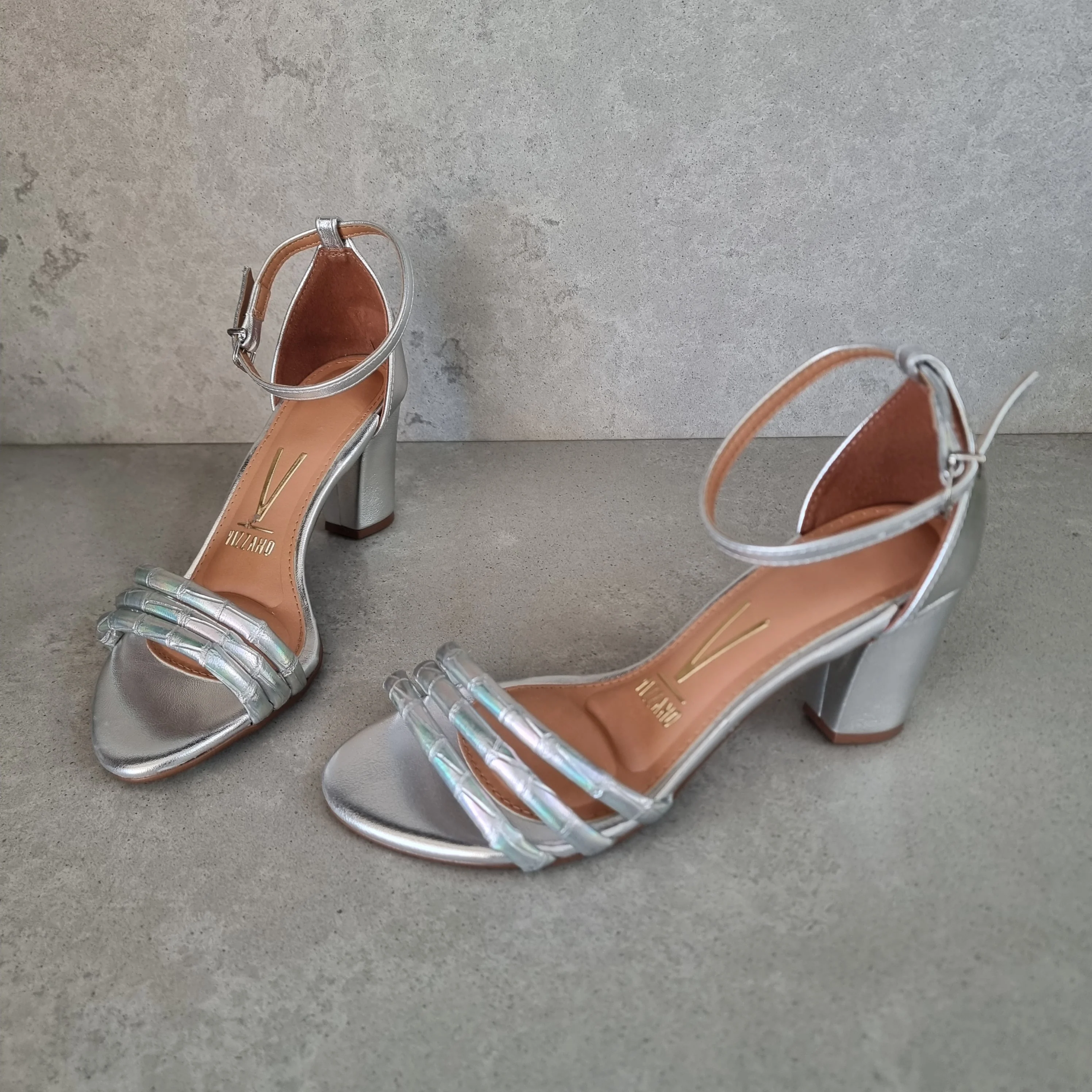 Vizzano 6262-1207 Block Heel Sandal in Silver - Image 7