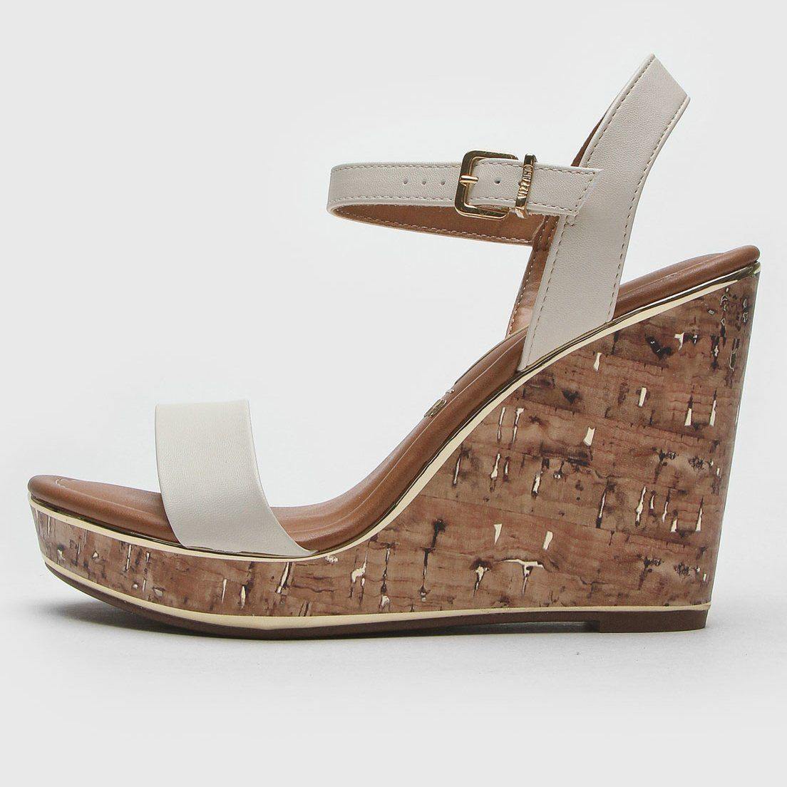 Vizzano 6283-4700 Wedge Sandal in Off White Napa - Image 3