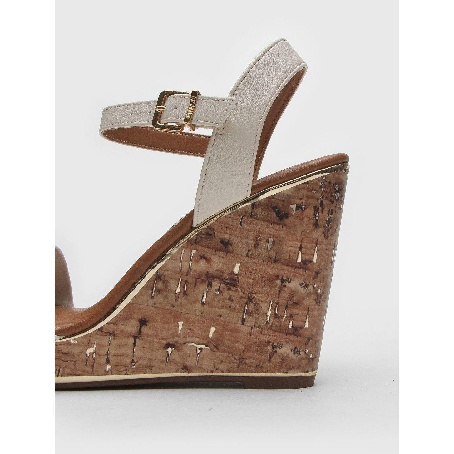 Vizzano 6283-4700 Wedge Sandal in Off White Napa - Image 5
