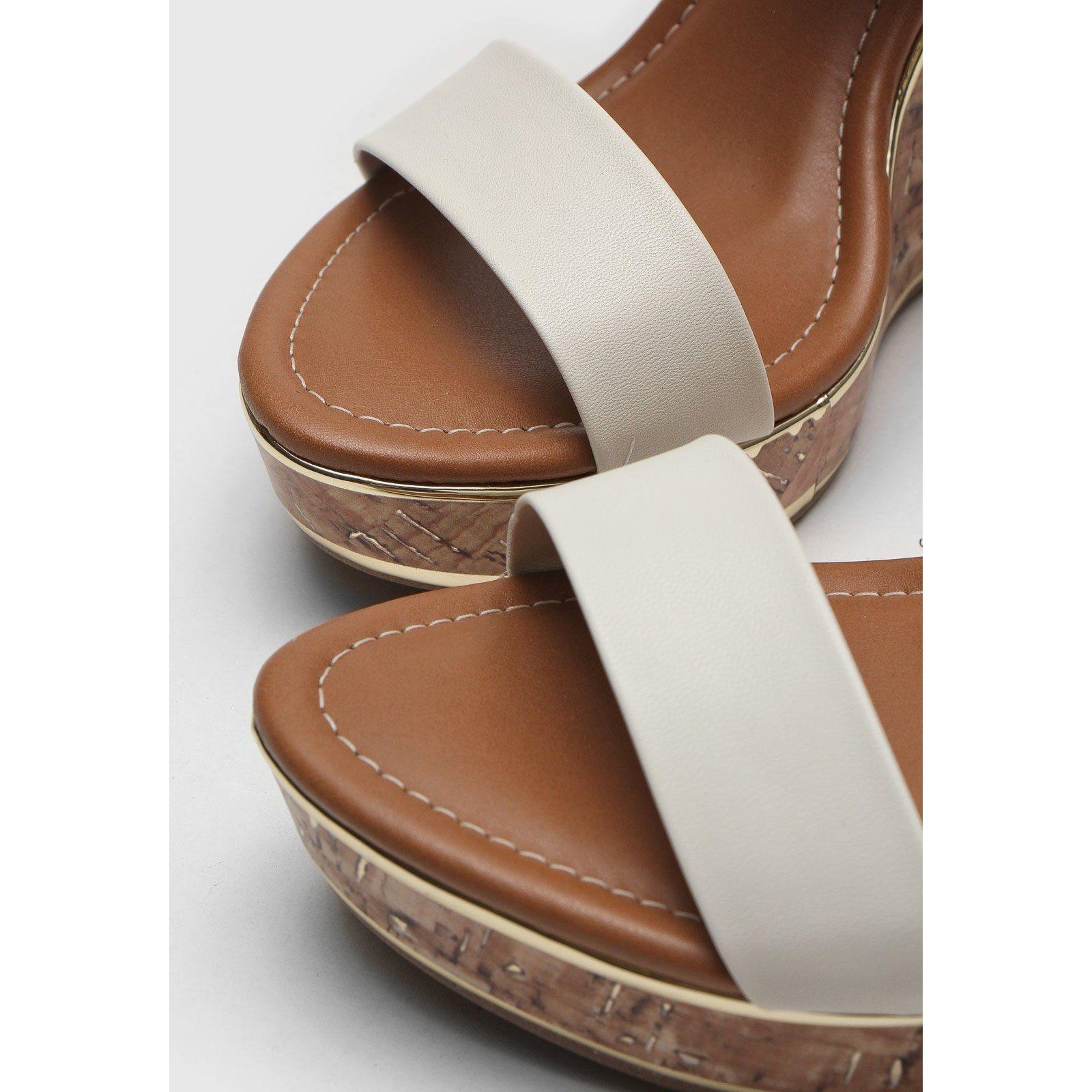 Vizzano 6283-4700 Wedge Sandal in Off White Napa - Image 6
