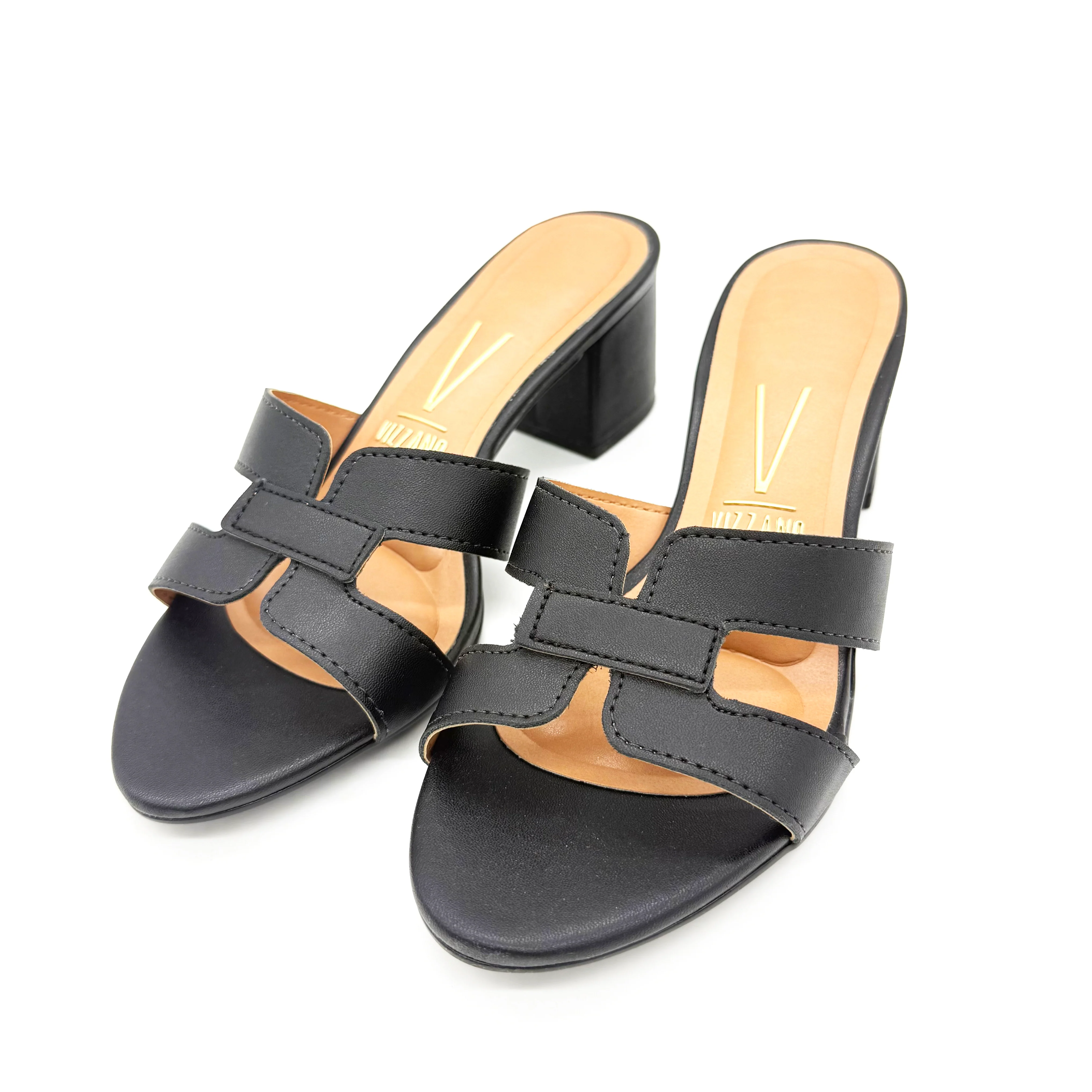 Vizzano 6291-1180 Block Heel Slip-on Sandal in Black - Image 6