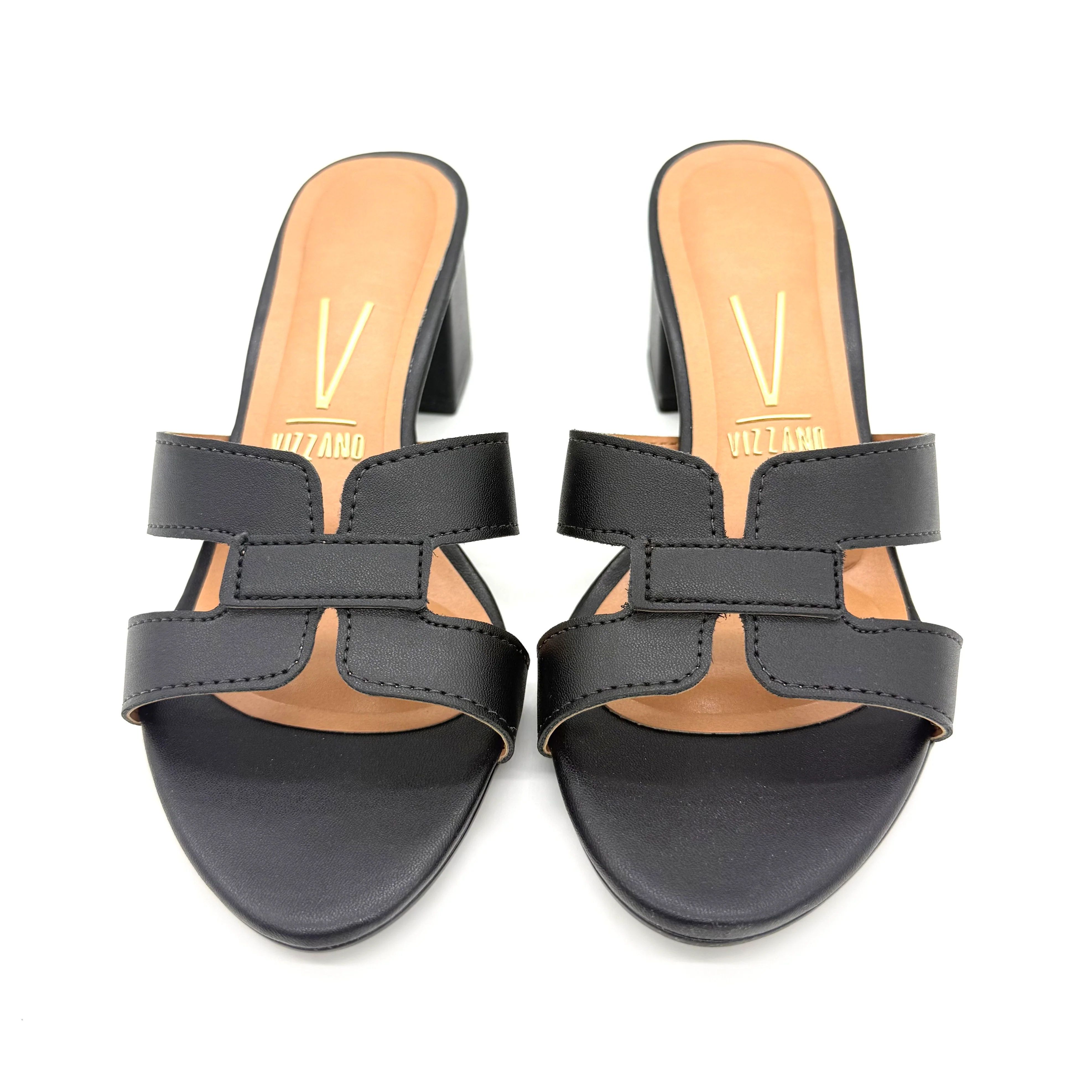 Vizzano 6291-1180 Block Heel Slip-on Sandal in Black - Image 7