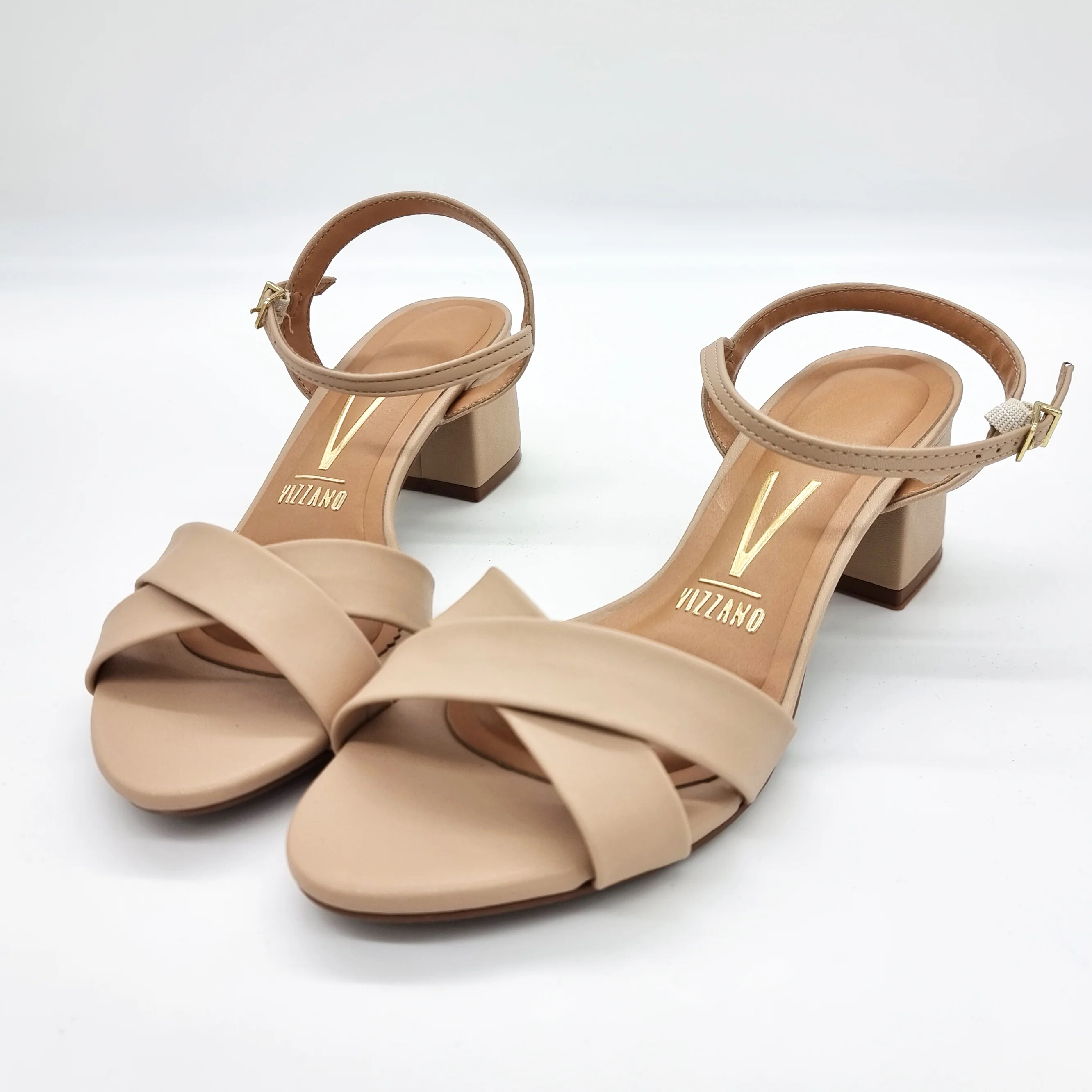 Vizzano 6291-927 Block Heel Sandal in Beige Napa - Image 2