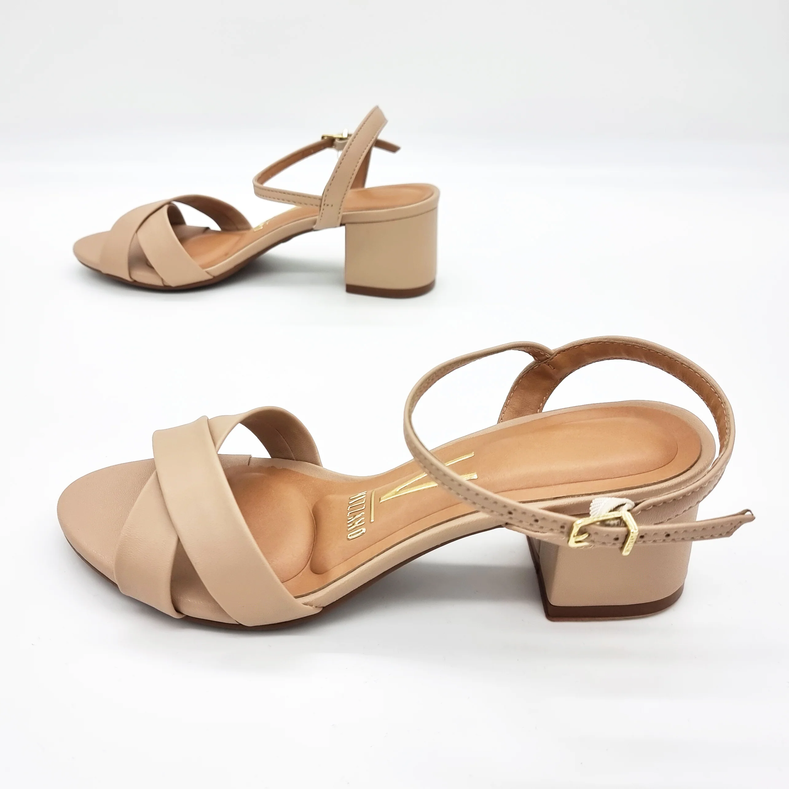 Vizzano 6291-927 Block Heel Sandal in Beige Napa - Image 5