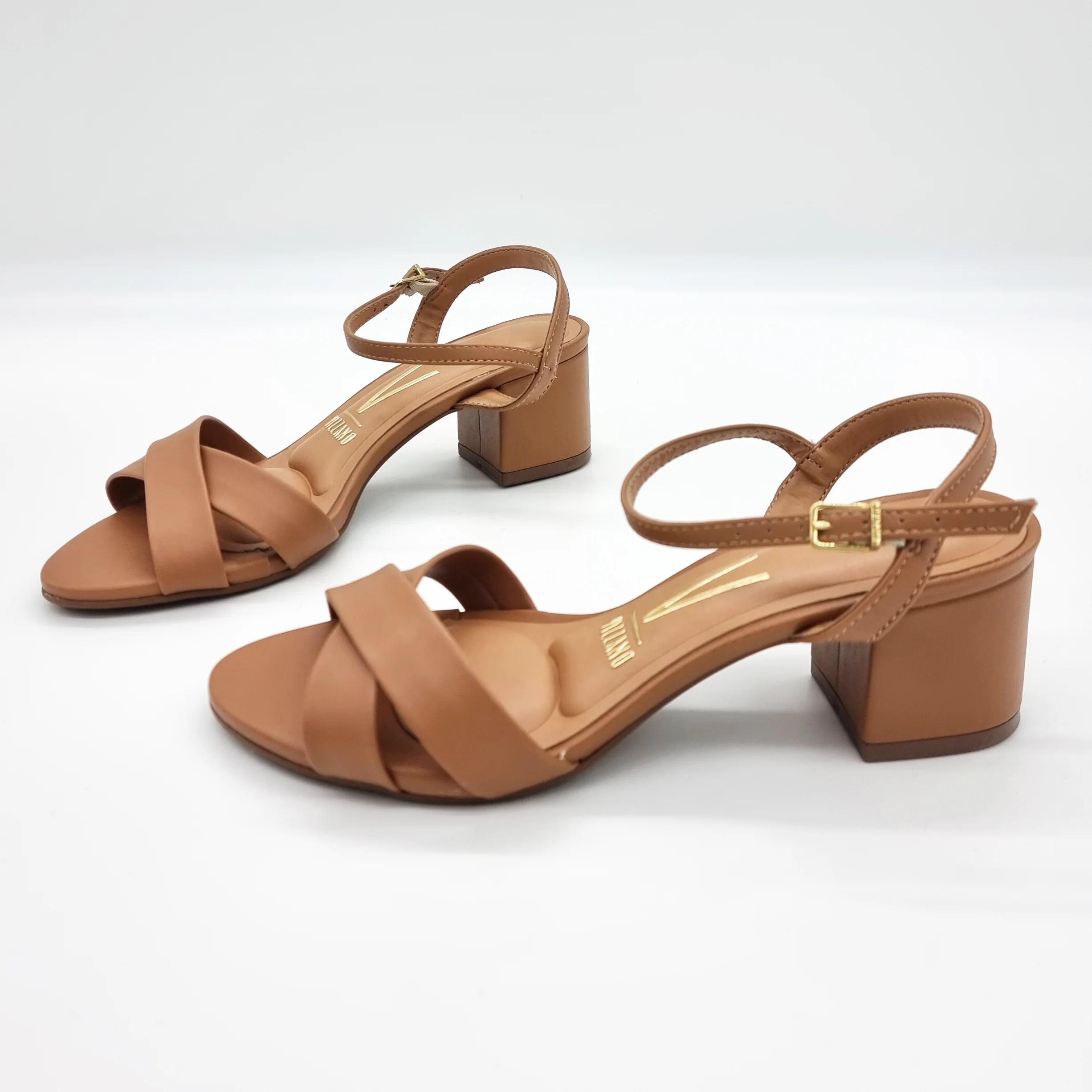 Vizzano 6291-927 Block Heel Sandal in Camel Napa - Image 3