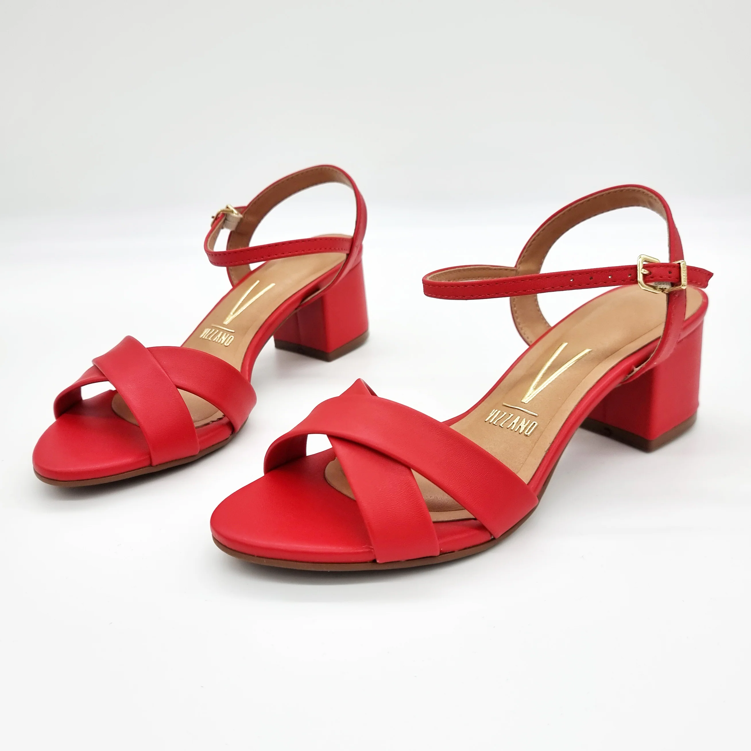 Vizzano 6291-927 Block Heel Sandal in Red Napa - Image 2