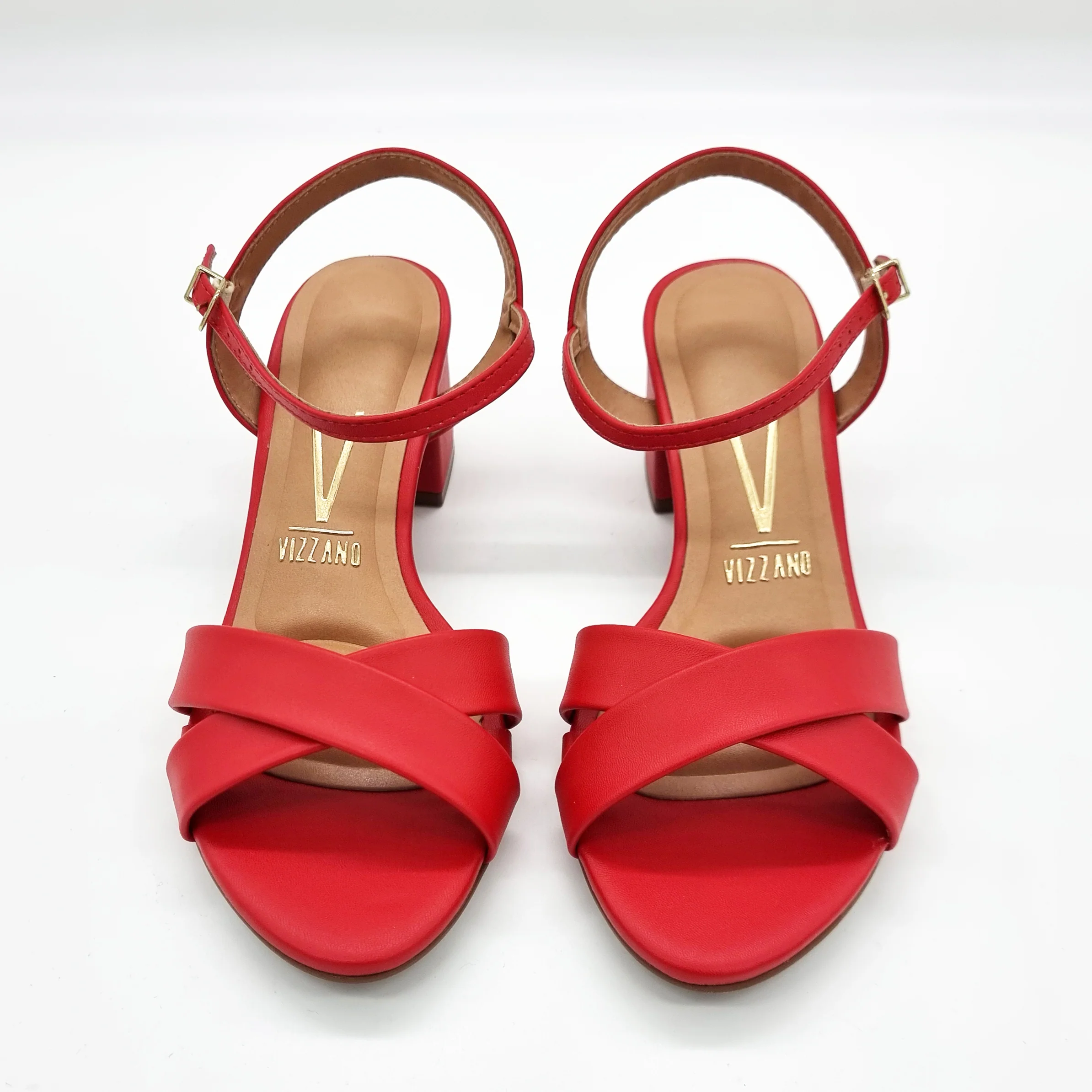 Vizzano 6291-927 Block Heel Sandal in Red Napa - Image 3