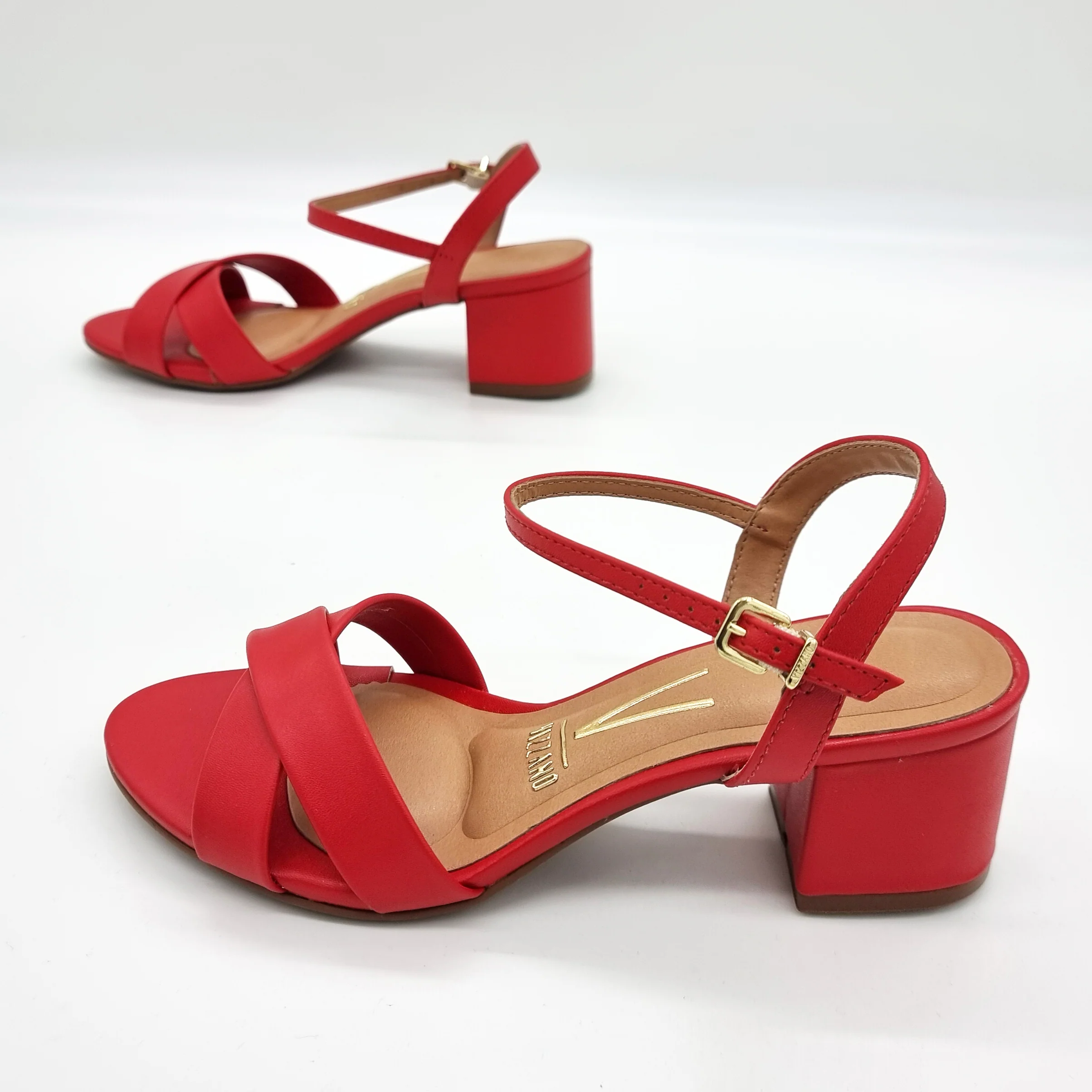 Vizzano 6291-927 Block Heel Sandal in Red Napa - Image 5