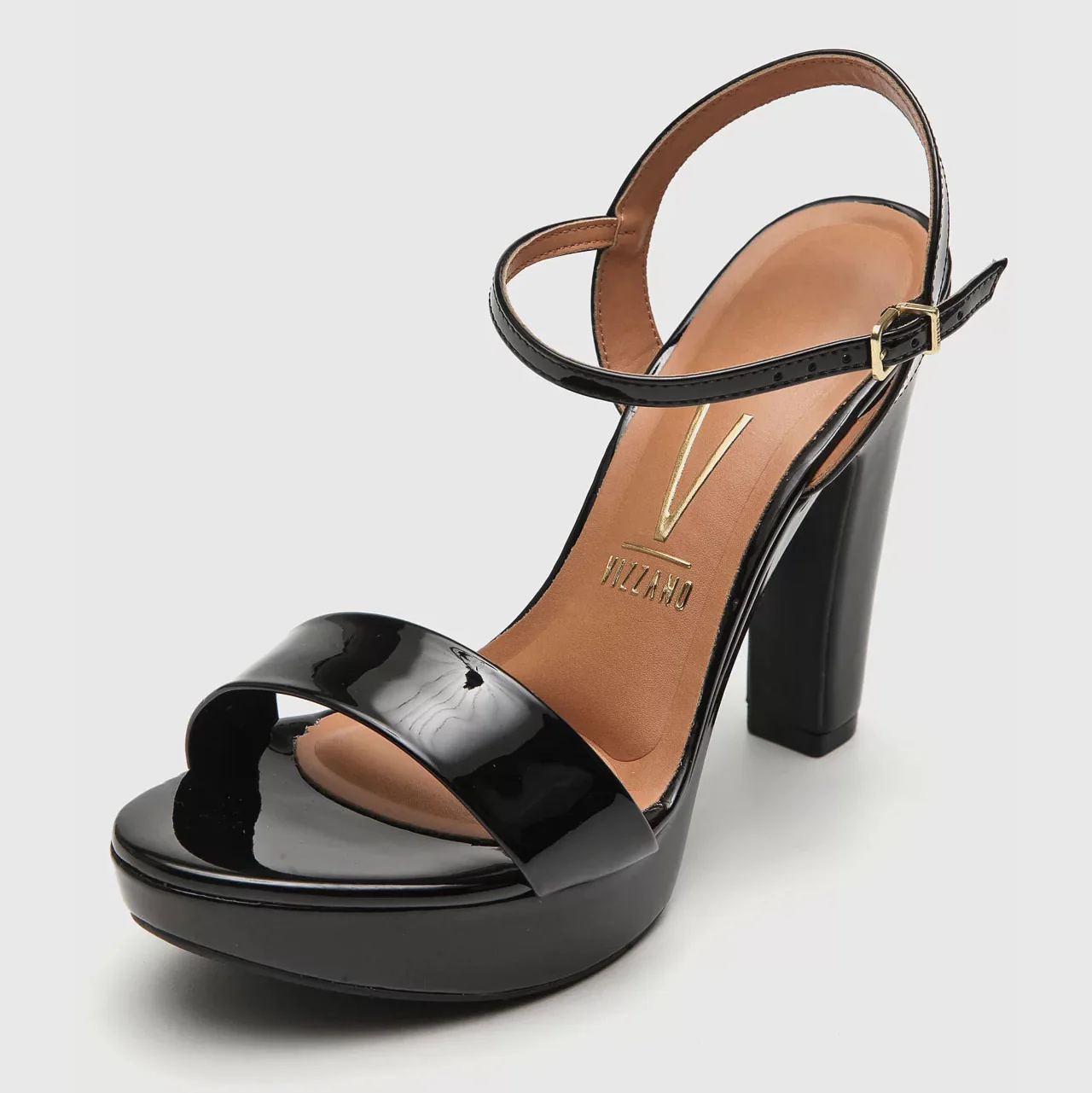 Vizzano 6292-200 High Heel Platform Sandal in Black Patent - Image 3