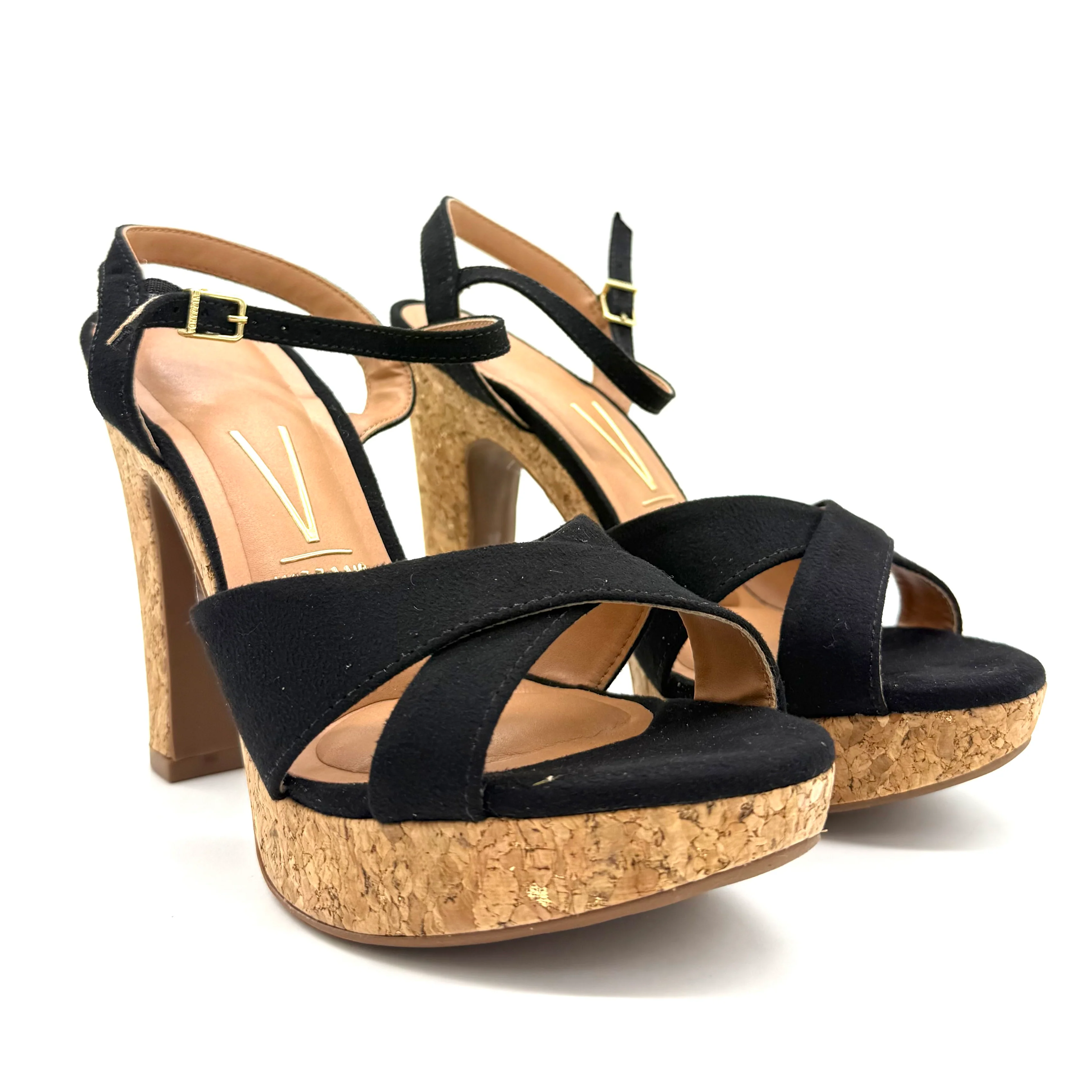 Vizzano 6292-280 High Heel Platform Sandal in Black Suede - Image 2