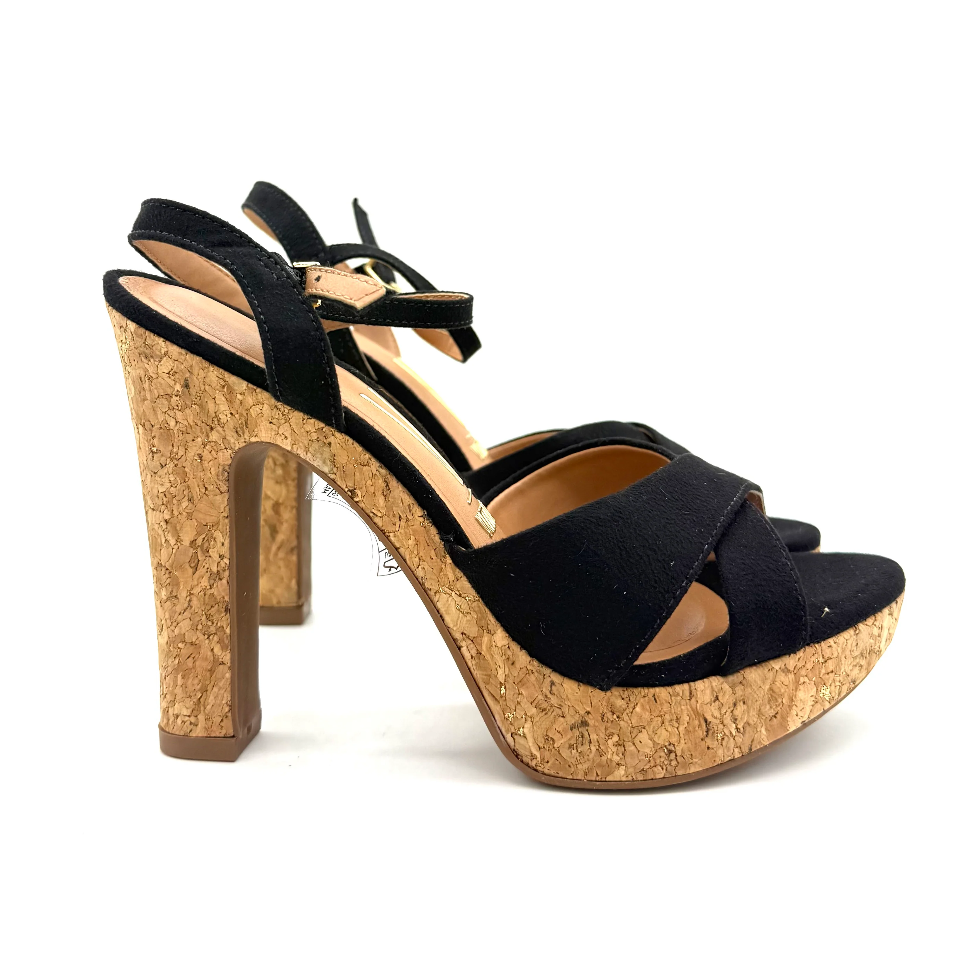 Vizzano 6292-280 High Heel Platform Sandal in Black Suede - Image 3