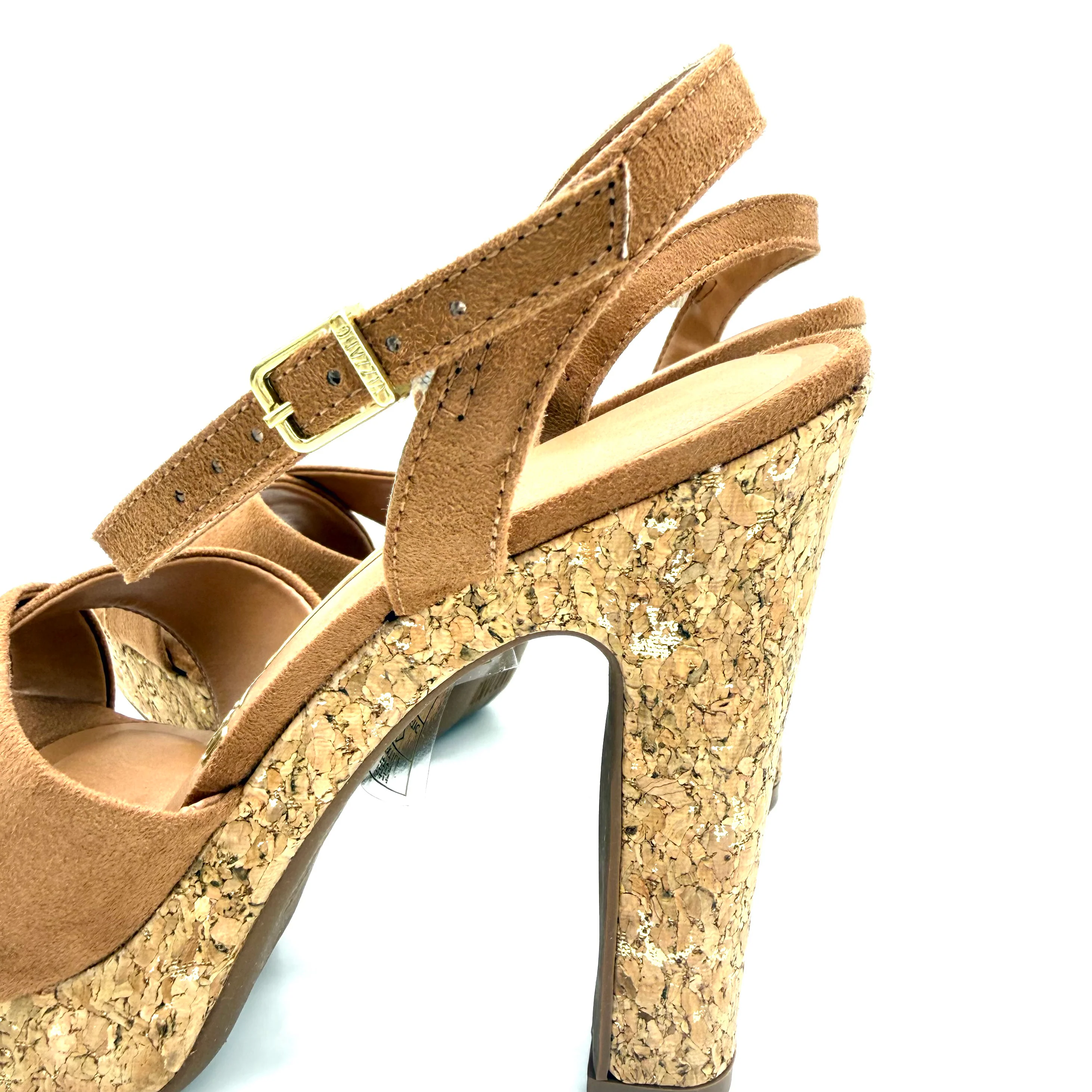 Vizzano 6292-280 High Heel Platform Sandal in Camel Suede - Image 7