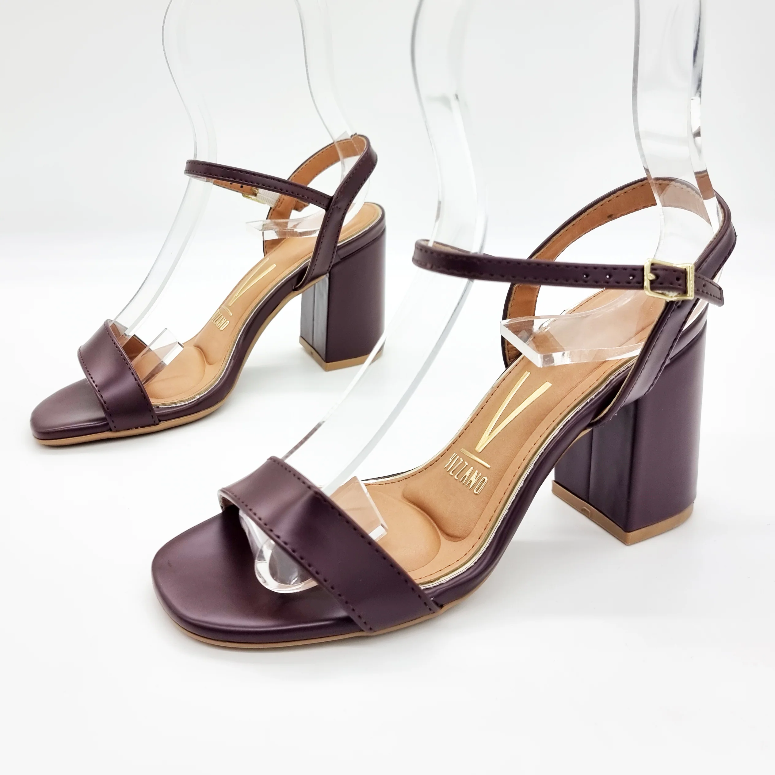 Vizzano 6409-208 Block Heel Sandal in Burgundy - Image 7