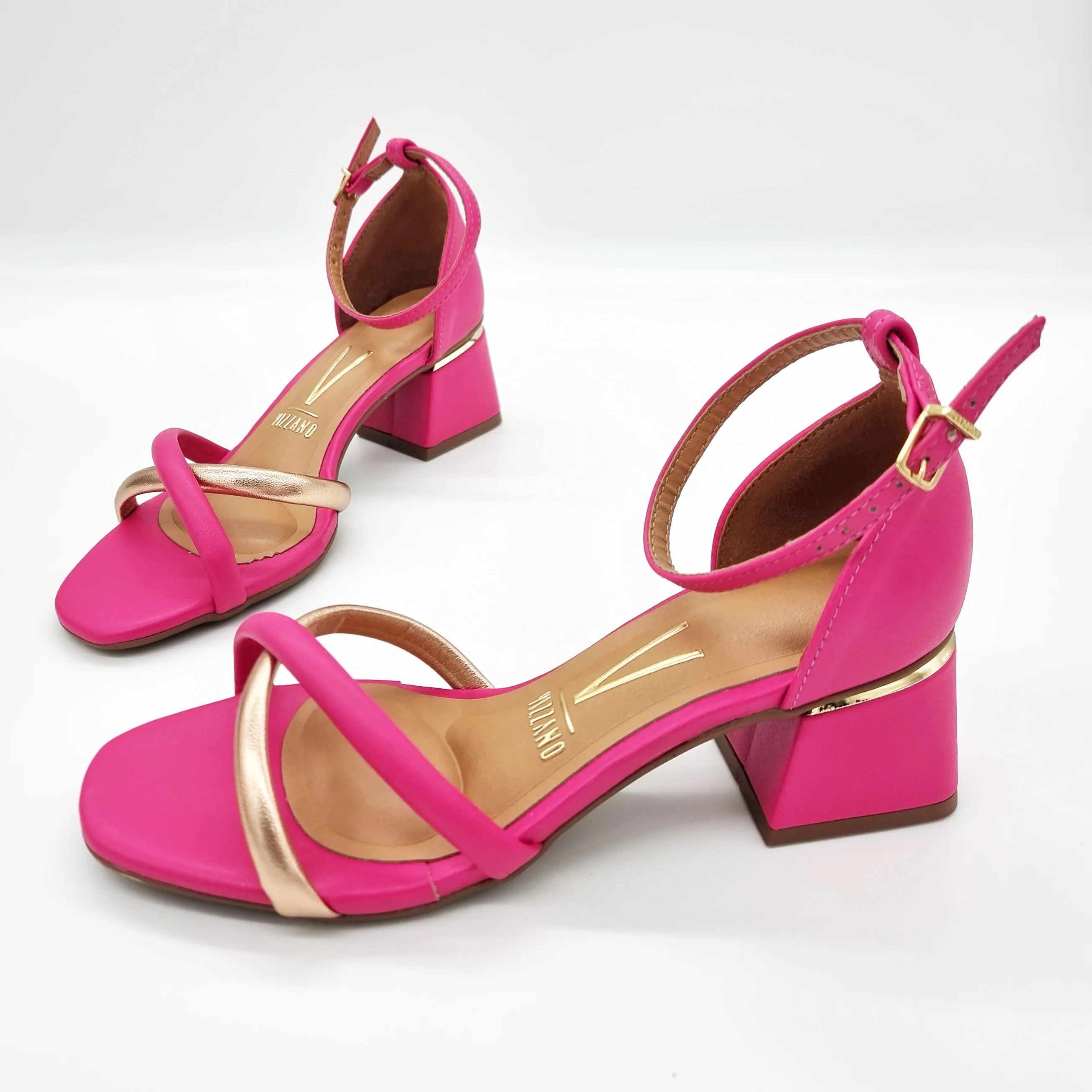 Vizzano 6428-131 Low Heel Sandal in Pink / Rose Gold - Image 3