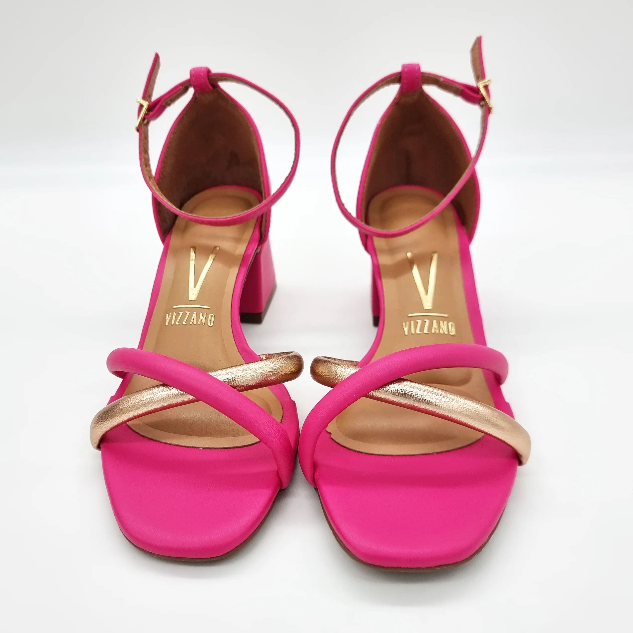 Vizzano 6428-131 Low Heel Sandal in Pink / Rose Gold - Image 5
