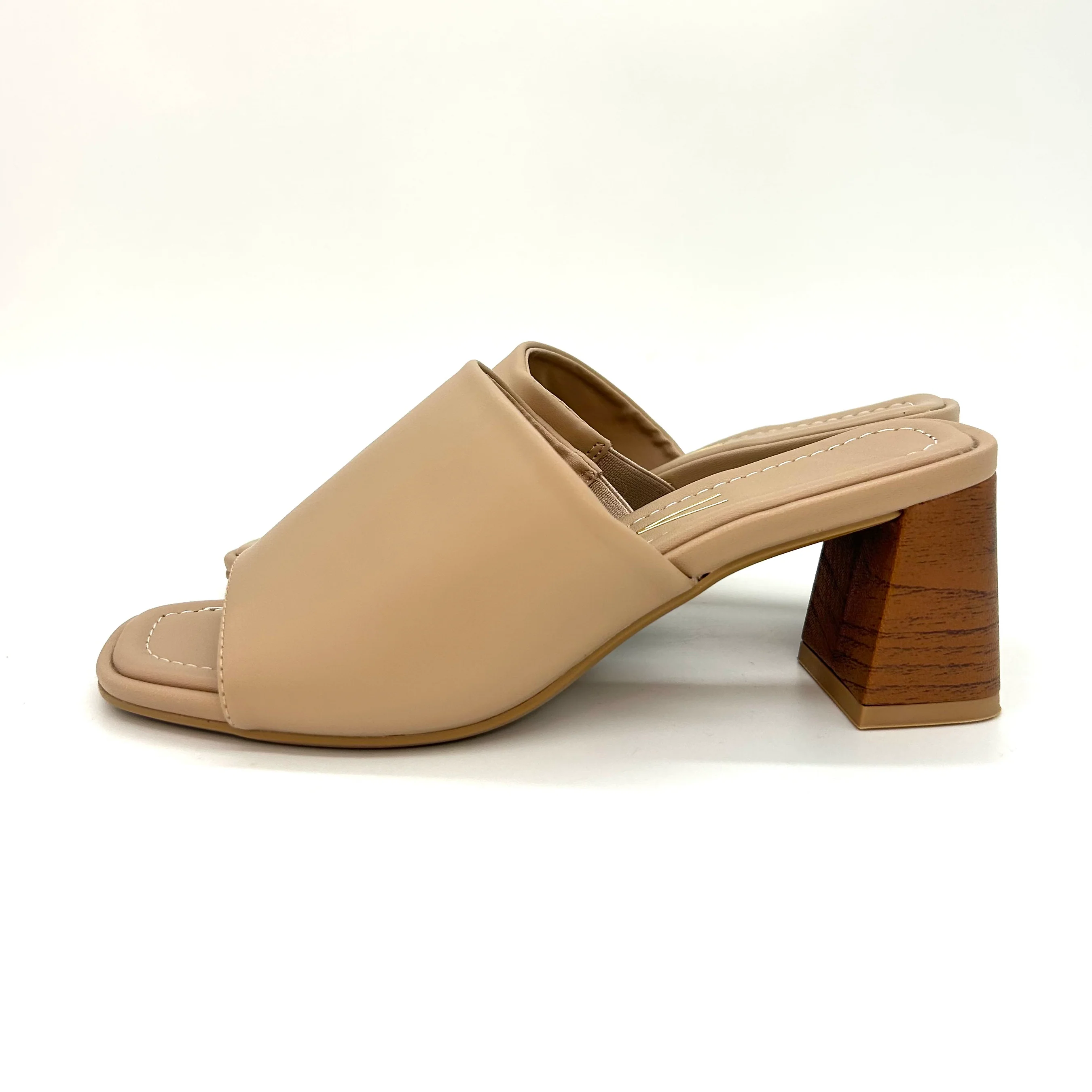 Vizzano 6530-100 Block Heel Mule in Beige - Image 6