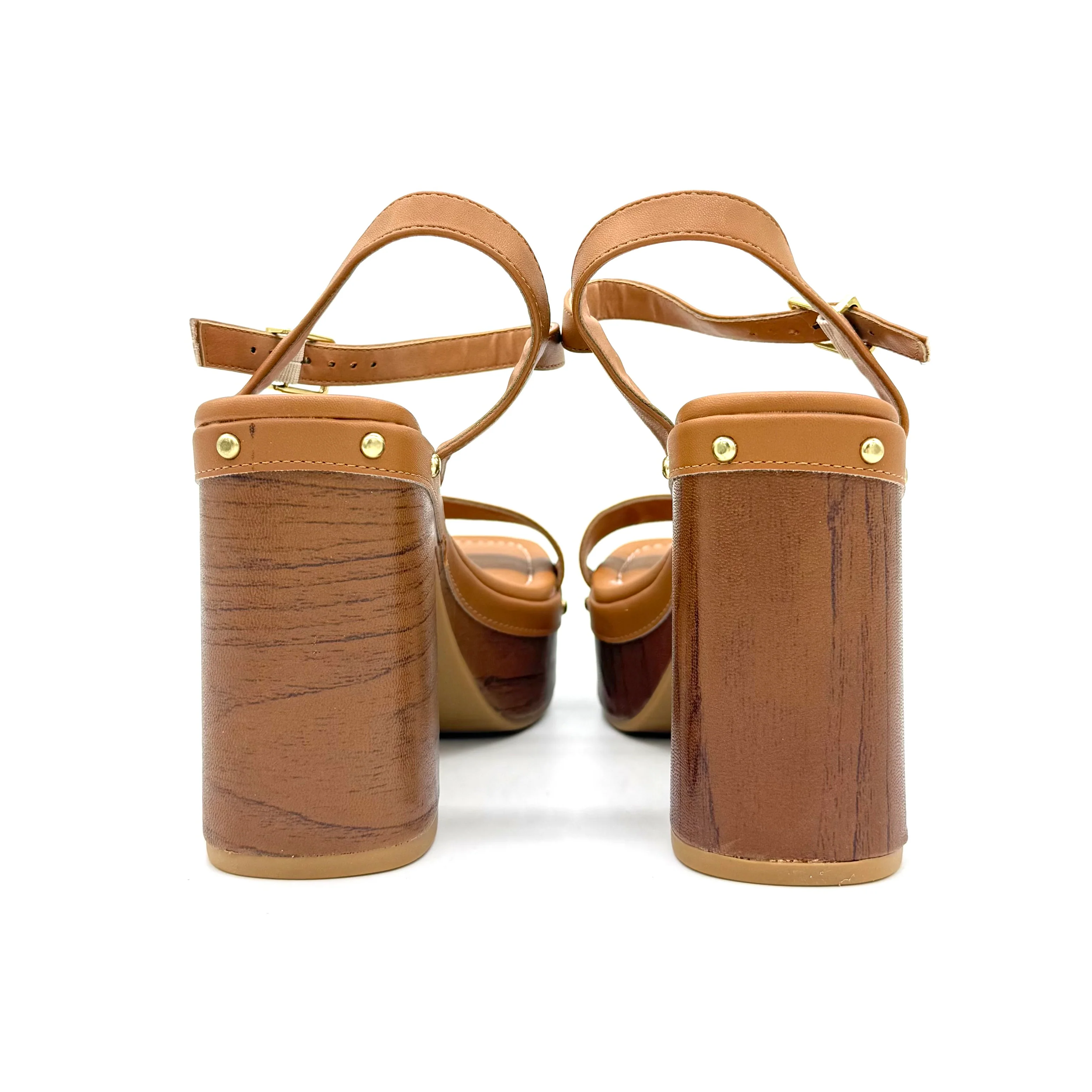 Vizzano 6541-200 Block Heel Platform Sandal in Camel - Image 2