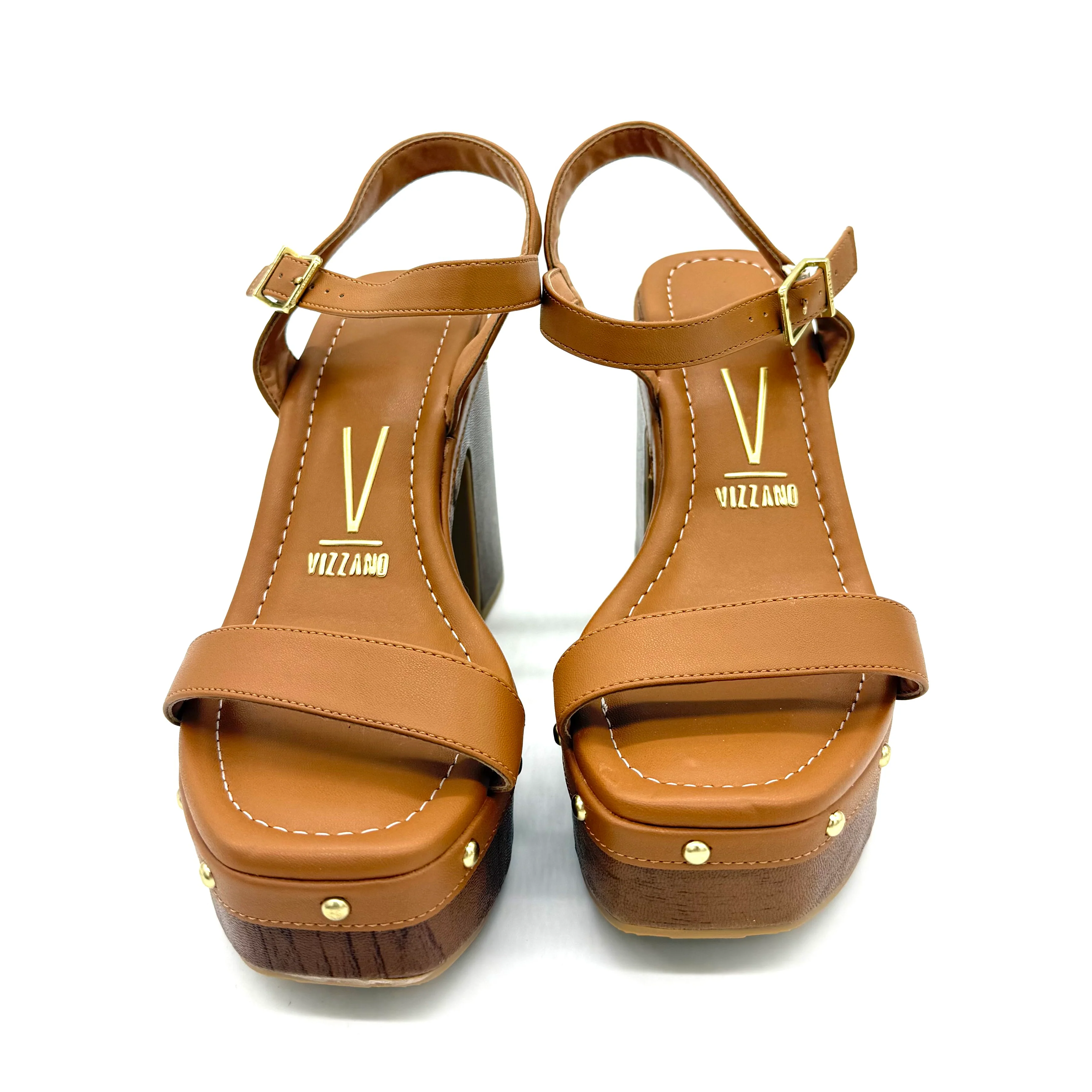 Vizzano 6541-200 Block Heel Platform Sandal in Camel - Image 5