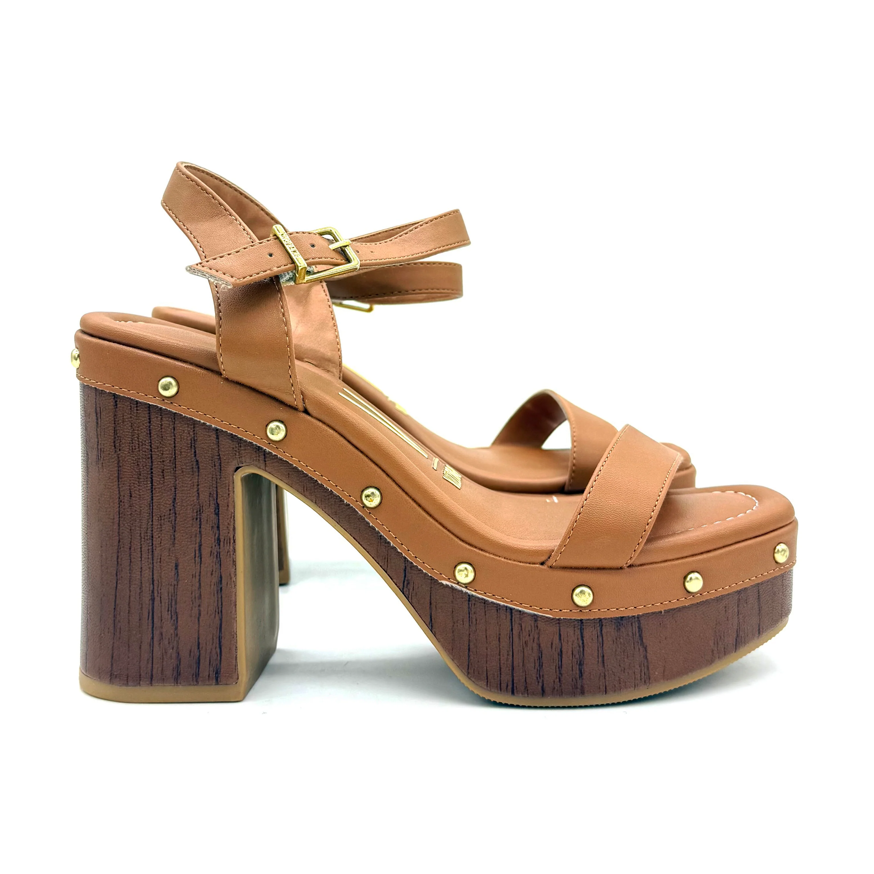 Vizzano 6541-200 Block Heel Platform Sandal in Camel - Image 7