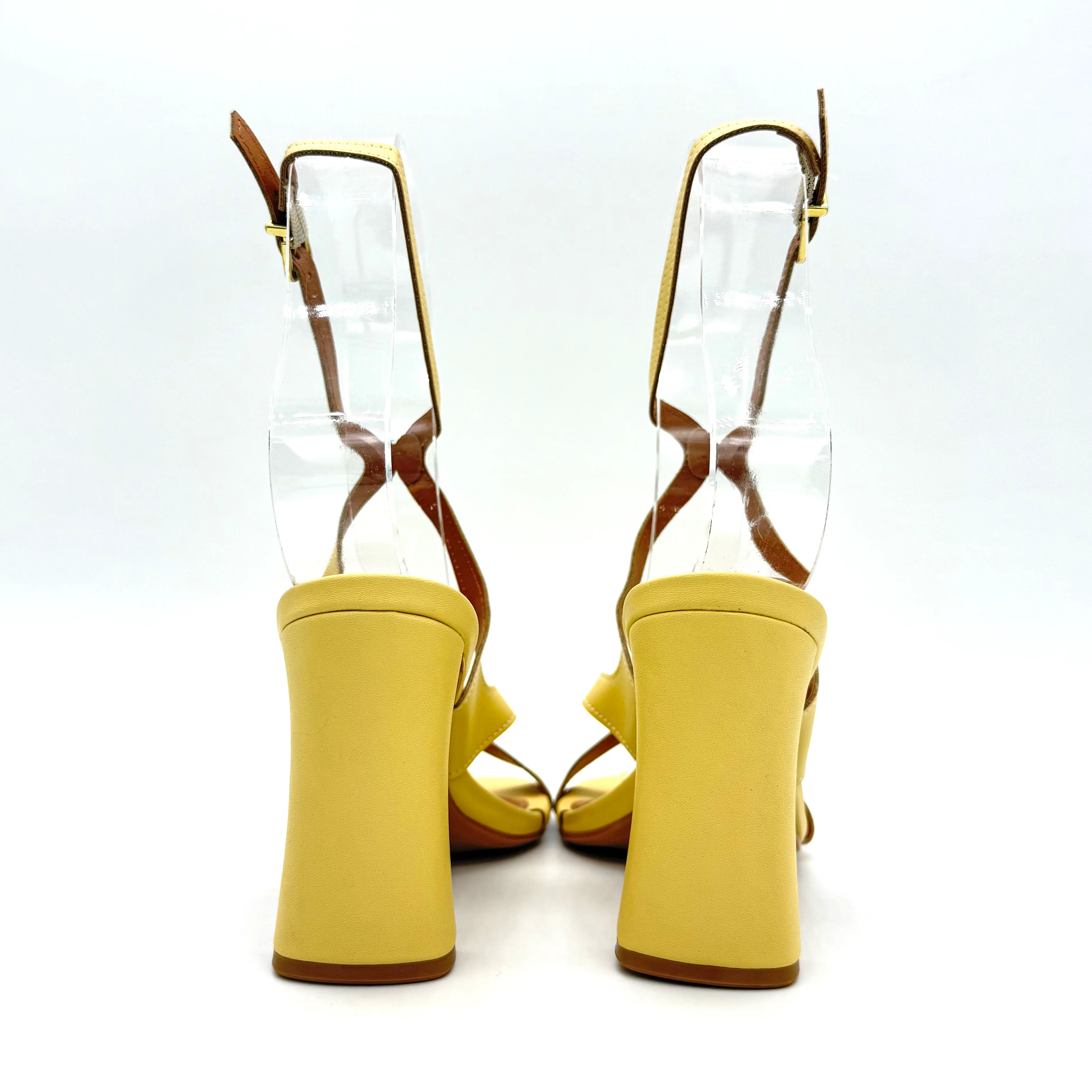 Vizzano 6550-102 Block Heel Sandal in Butter Napa - Image 4